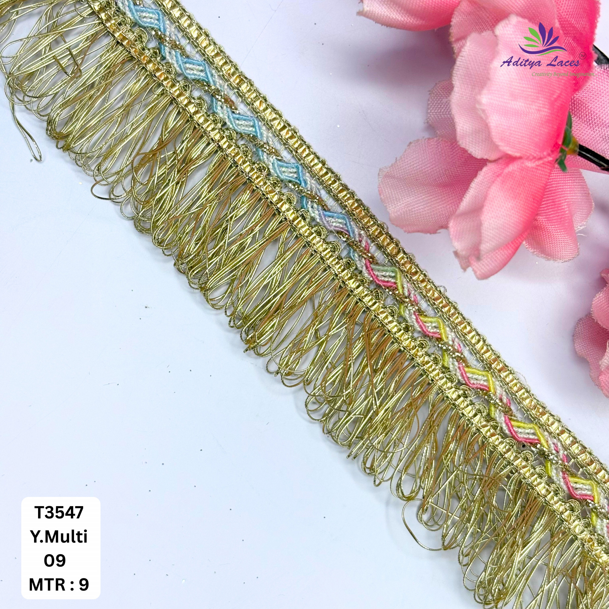 Designer Readymade Lace Border with Zari Work for Saree Bridal Wear