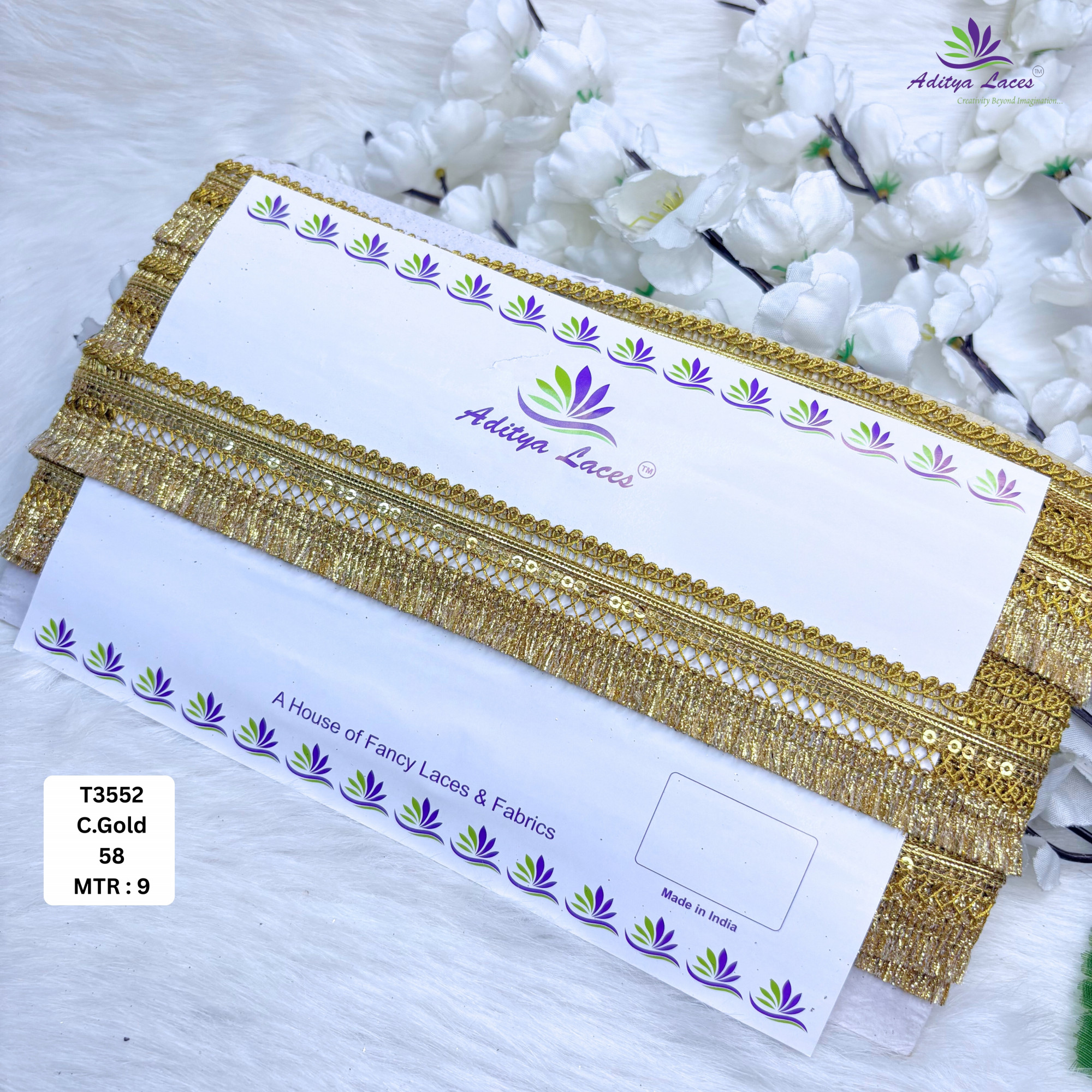 Royal Readymade Lace Border with Zari Work for Saree Bridal Wear