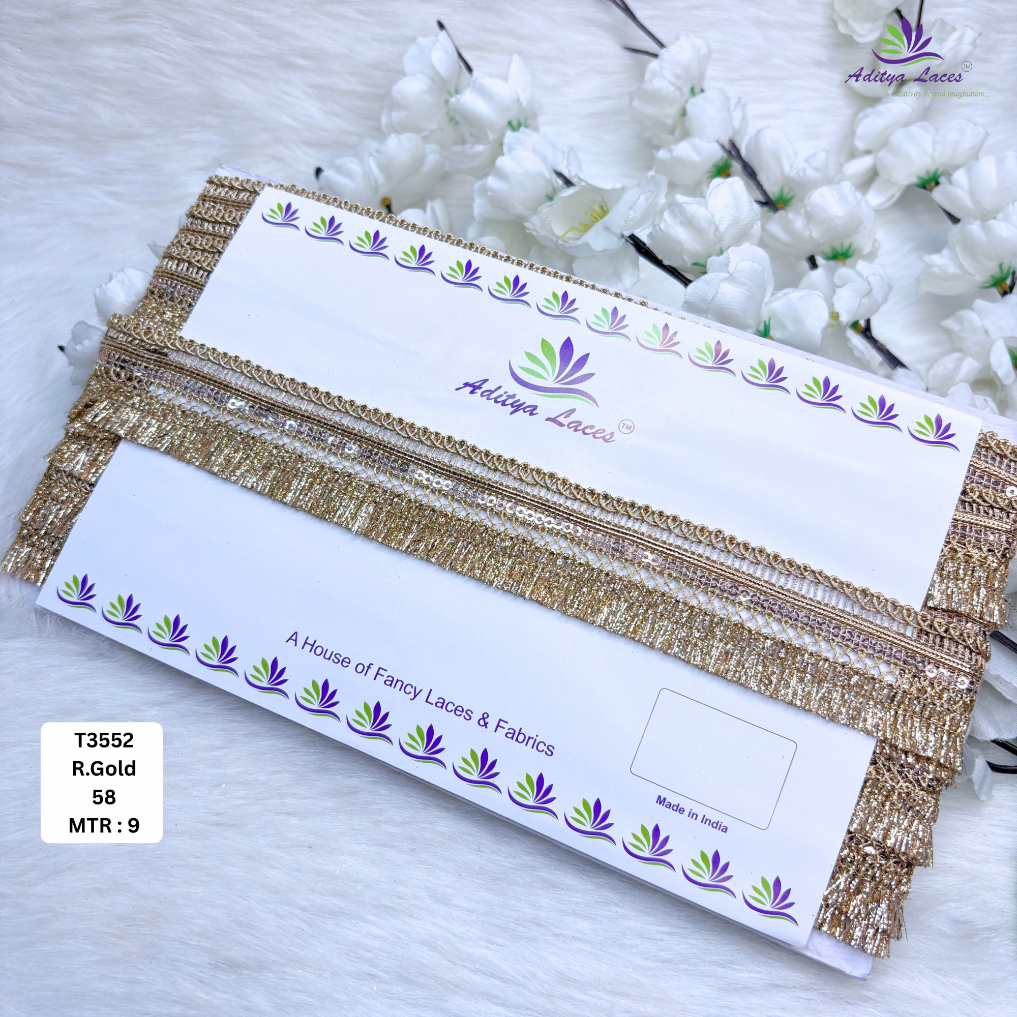 Royal Readymade Lace Border with Zari Work for Saree Bridal Wear