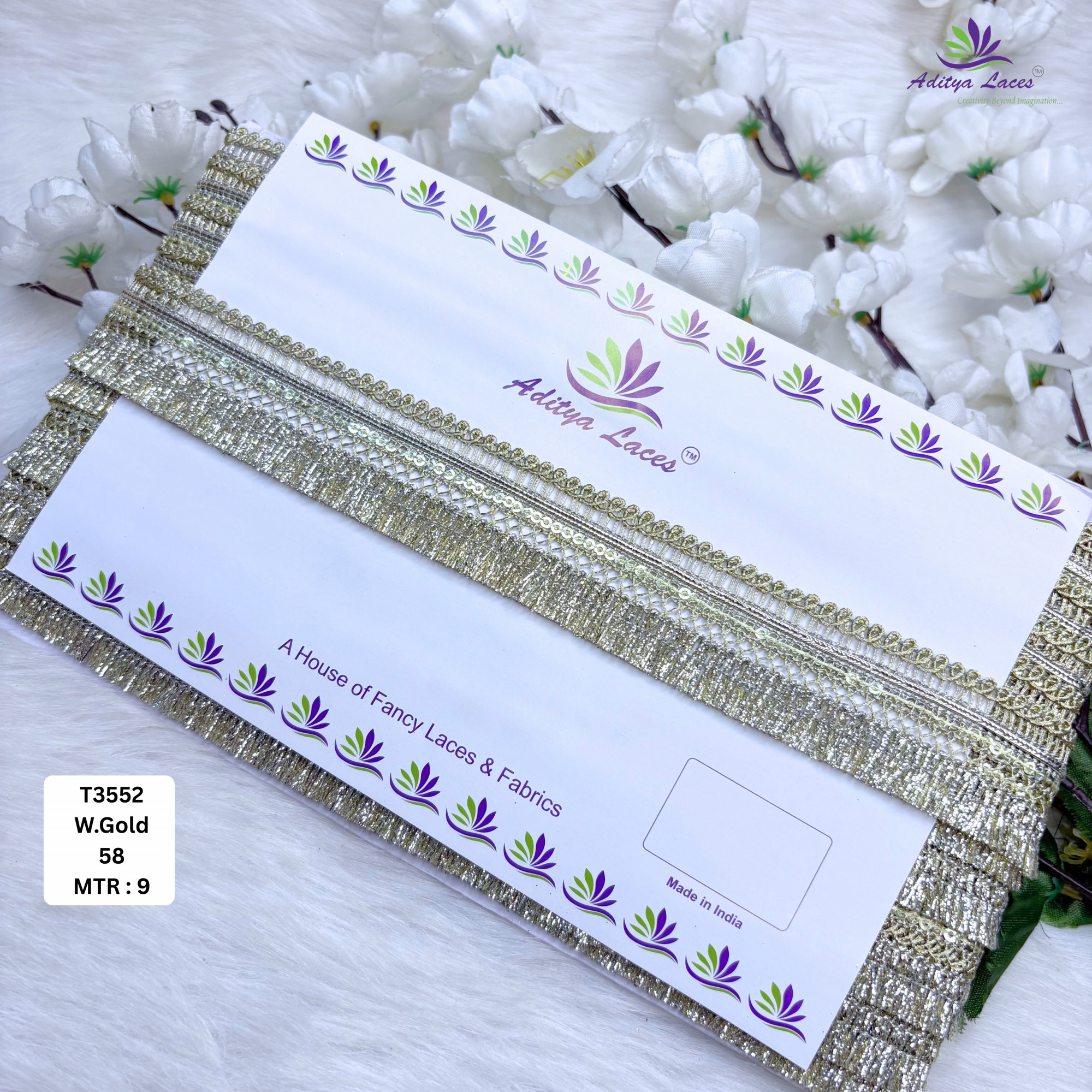 Royal Readymade Lace Border with Zari Work for Saree Bridal Wear