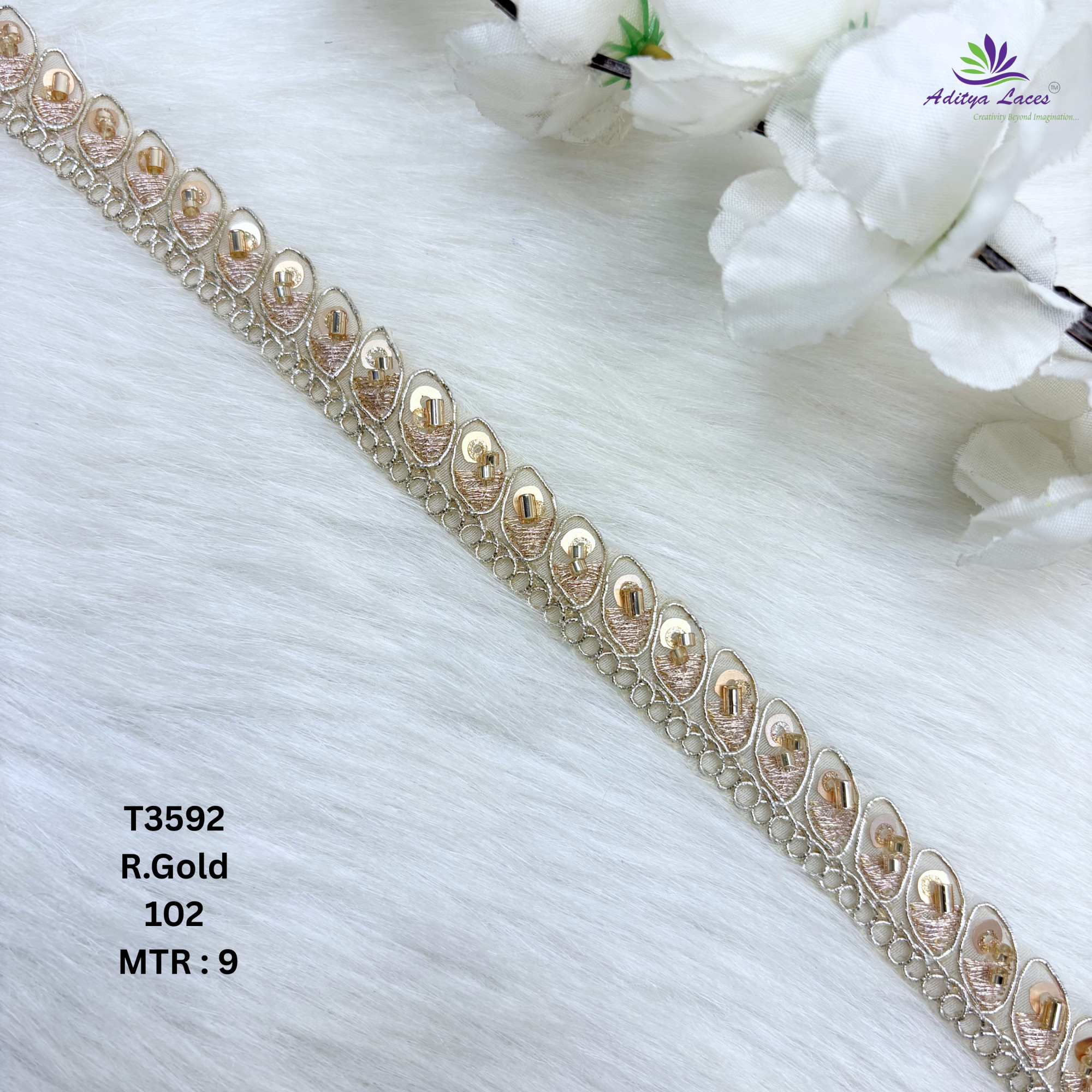 Ethnic Decorative Stone Work Lace for Fashion Accessories