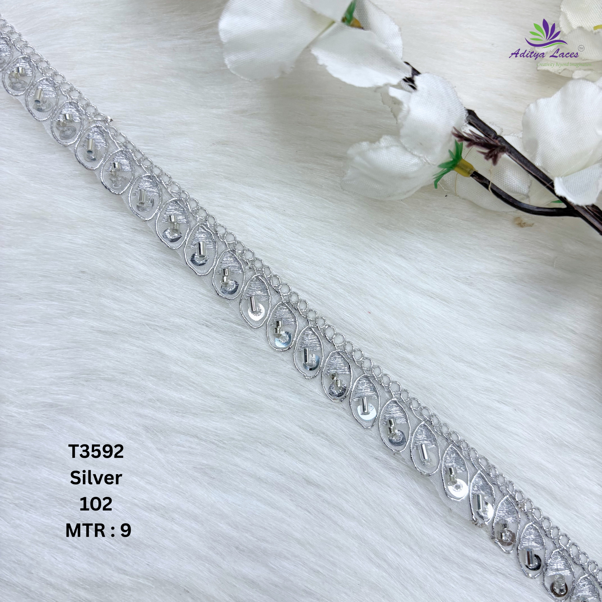Ethnic Decorative Stone Work Lace for Fashion Accessories