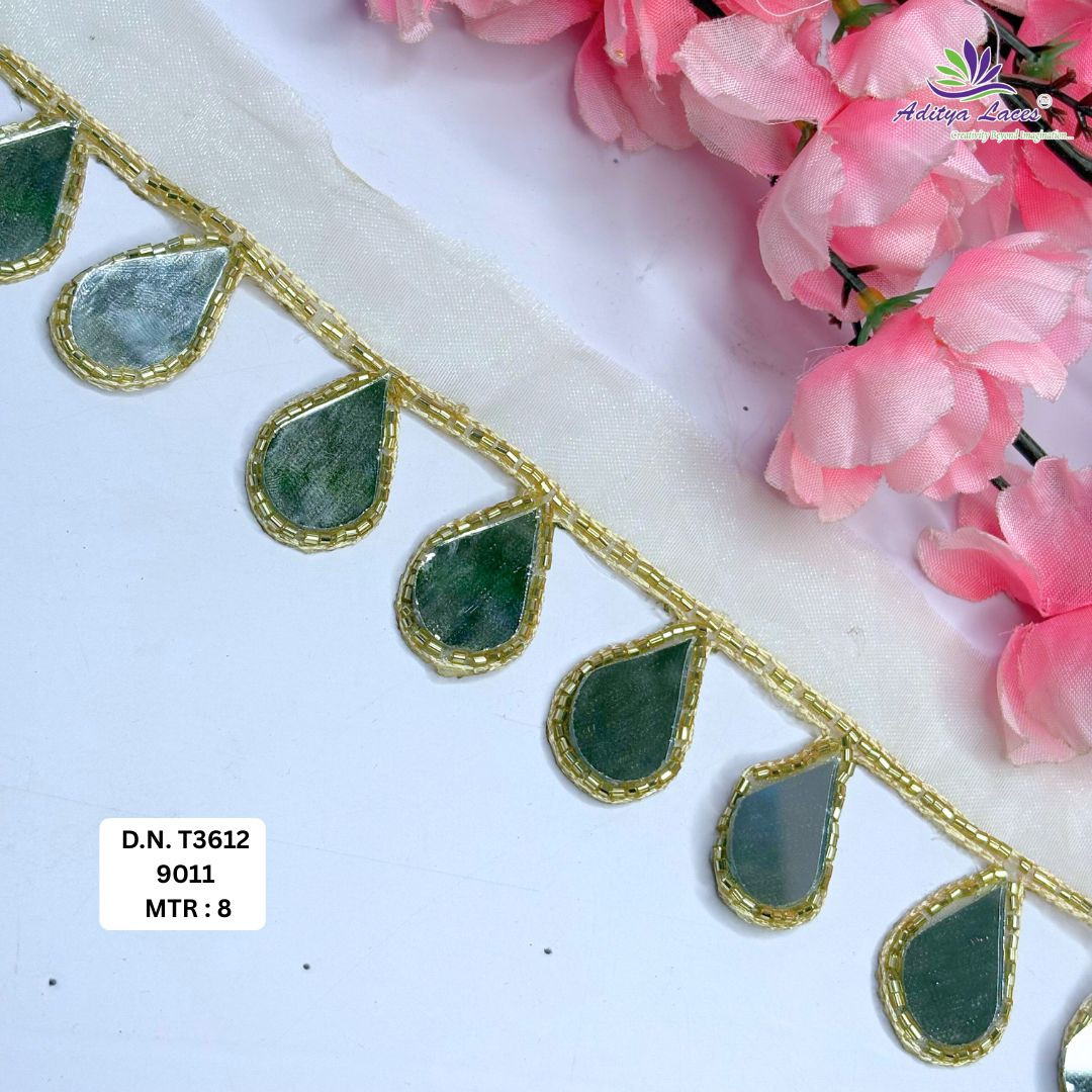 Fashion Ethnic Beads Lace Border for Kurti Dupatta
