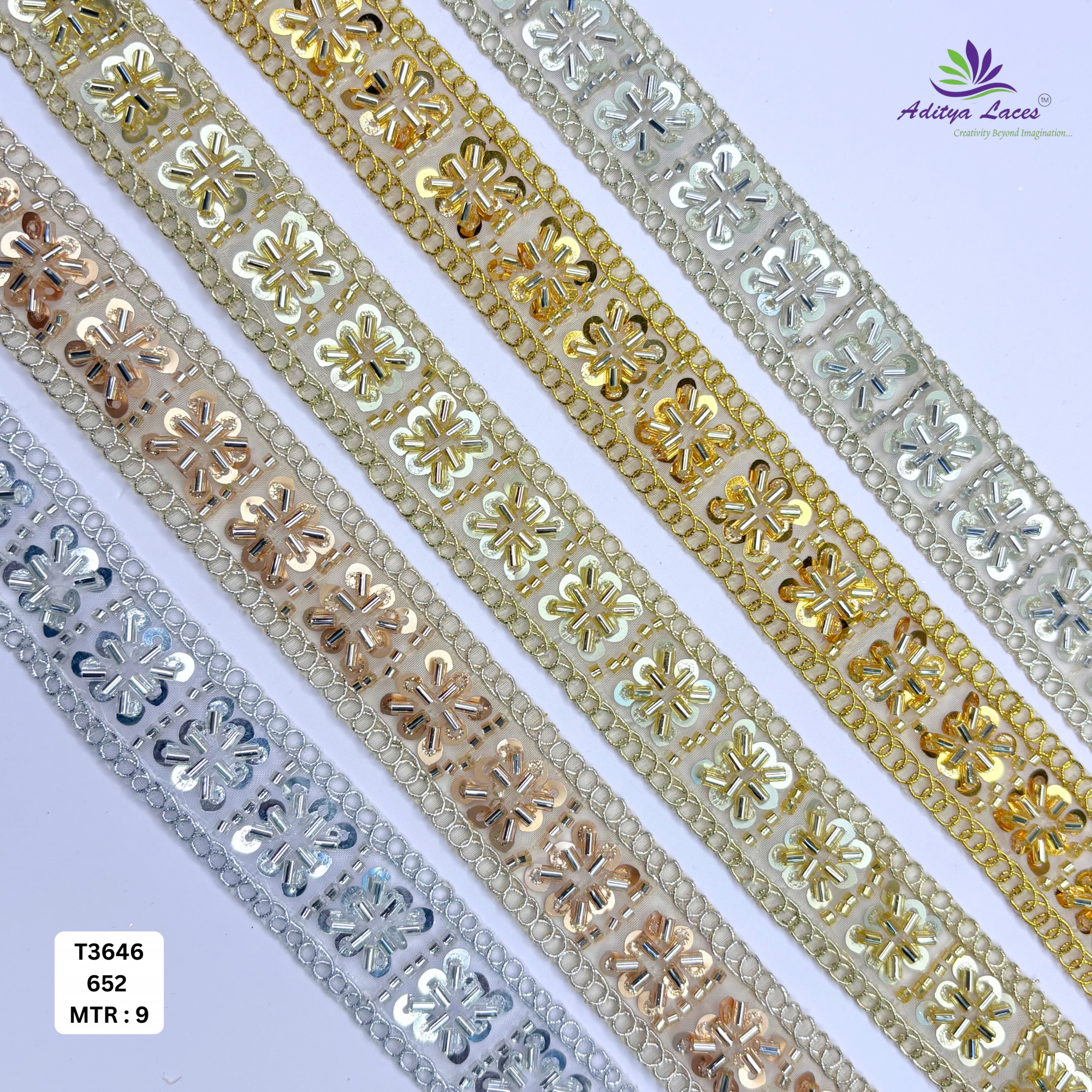 Elegant Embroidered Net Lace Border for Saree Bridal Wear