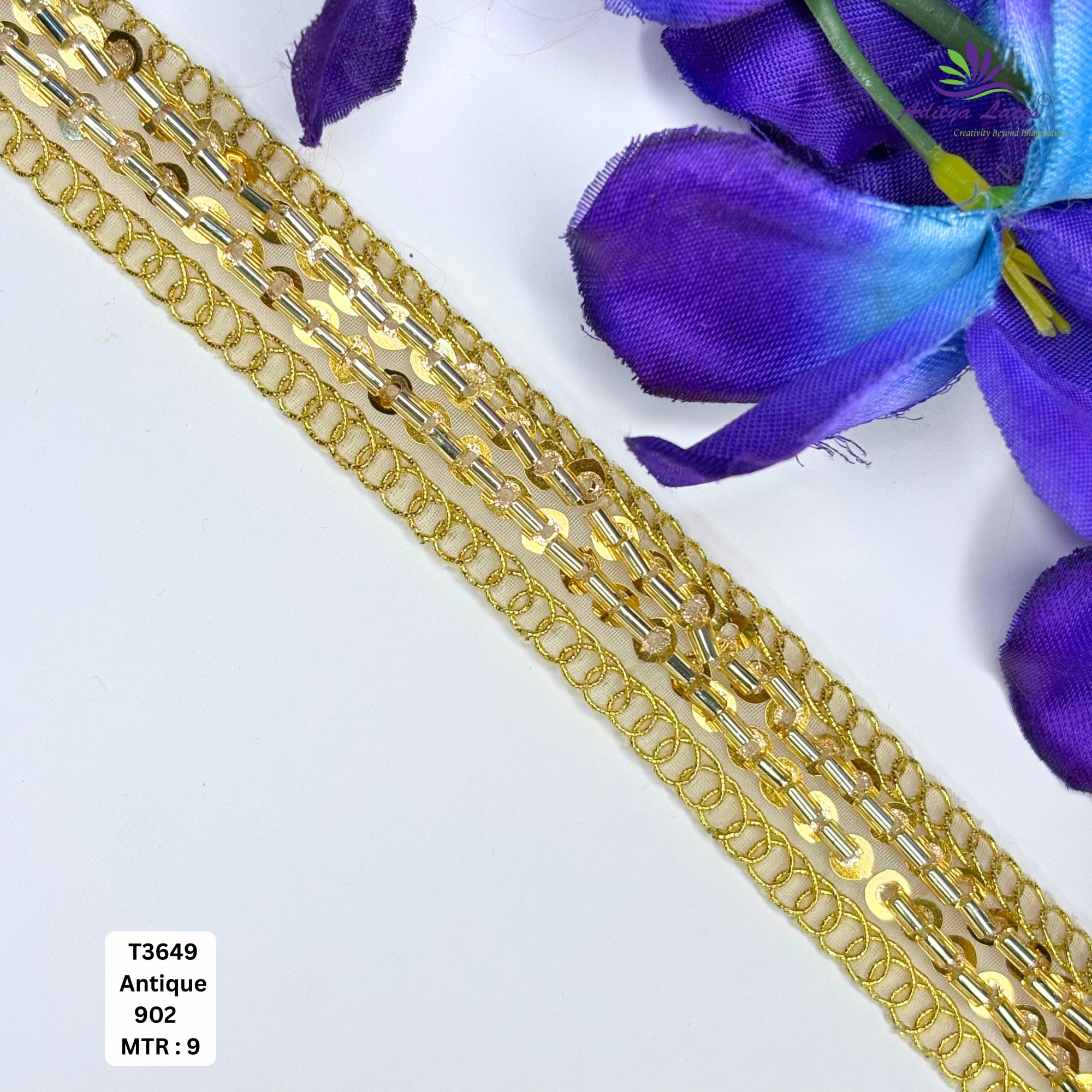 Elegant Embroidered Net Lace Border for Saree Bridal Wear