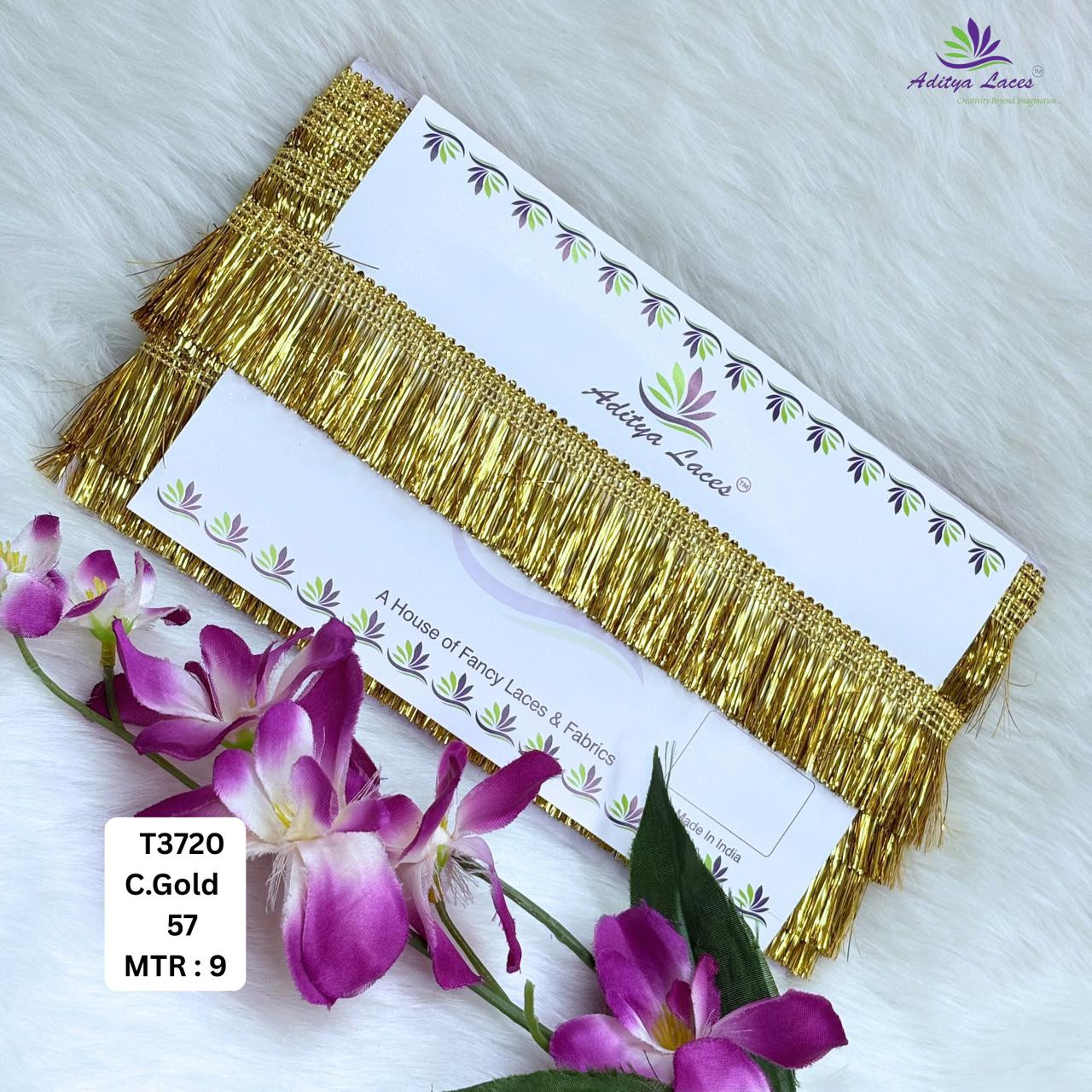 Premium Readymade Lace Border with Zari Work for Saree Bridal Wear