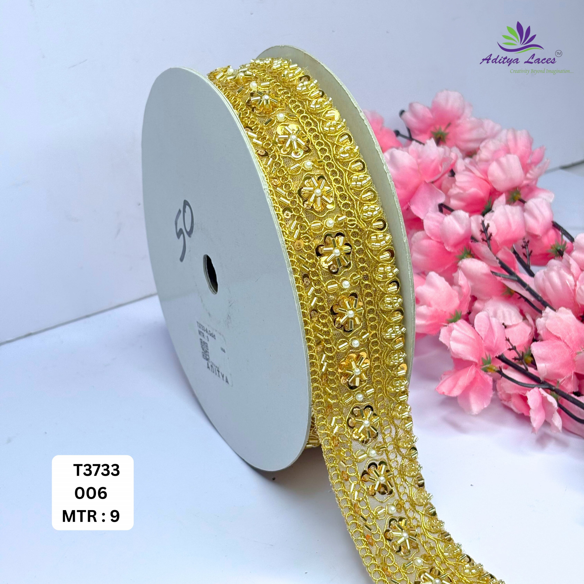 Artisan Decorative Stone Work Lace for Designer Outfits