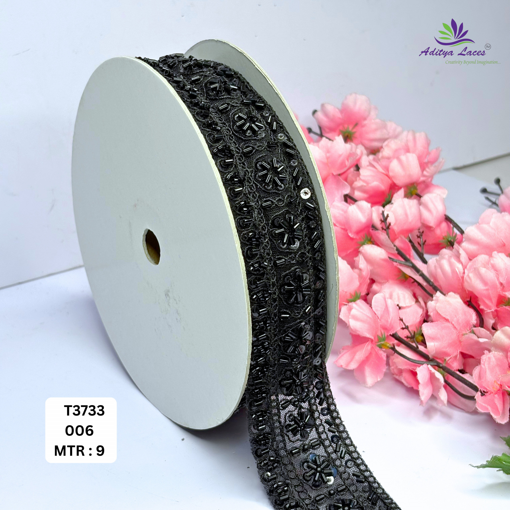 Artisan Decorative Stone Work Lace for Designer Outfits