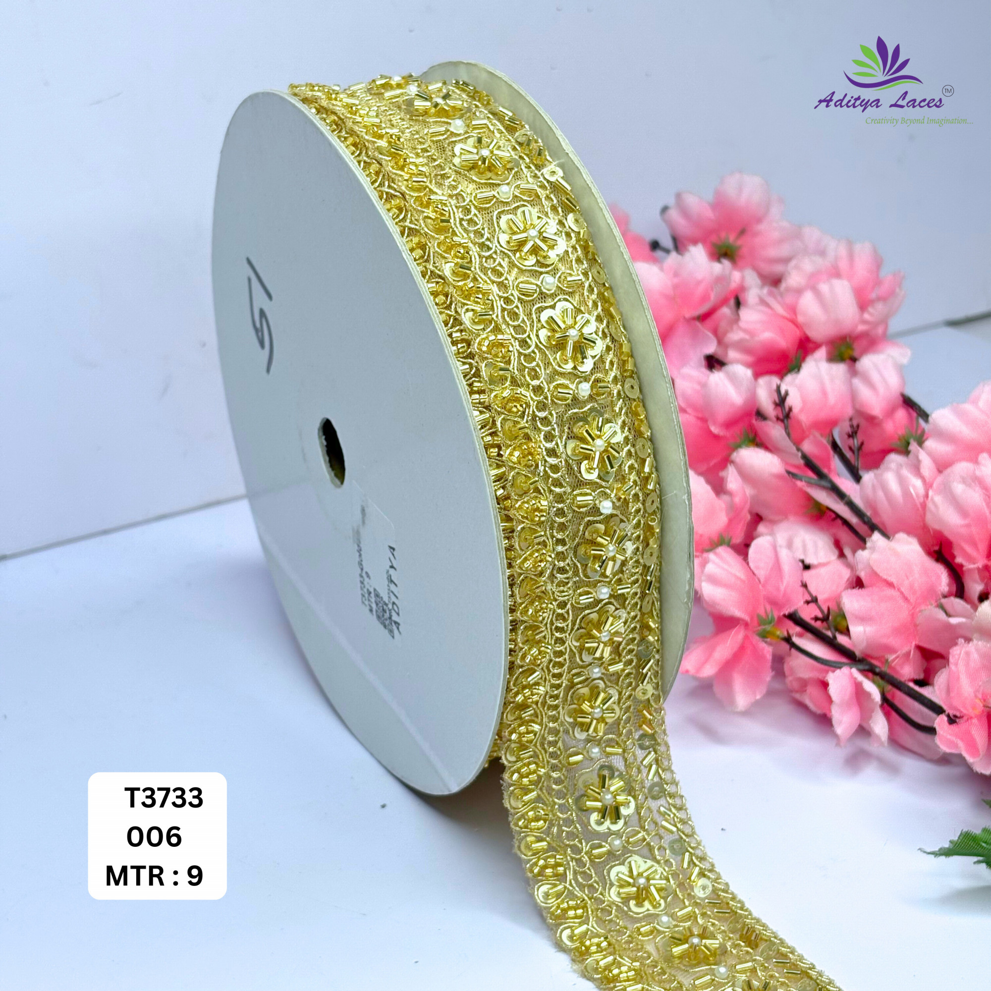 Artisan Decorative Stone Work Lace for Designer Outfits