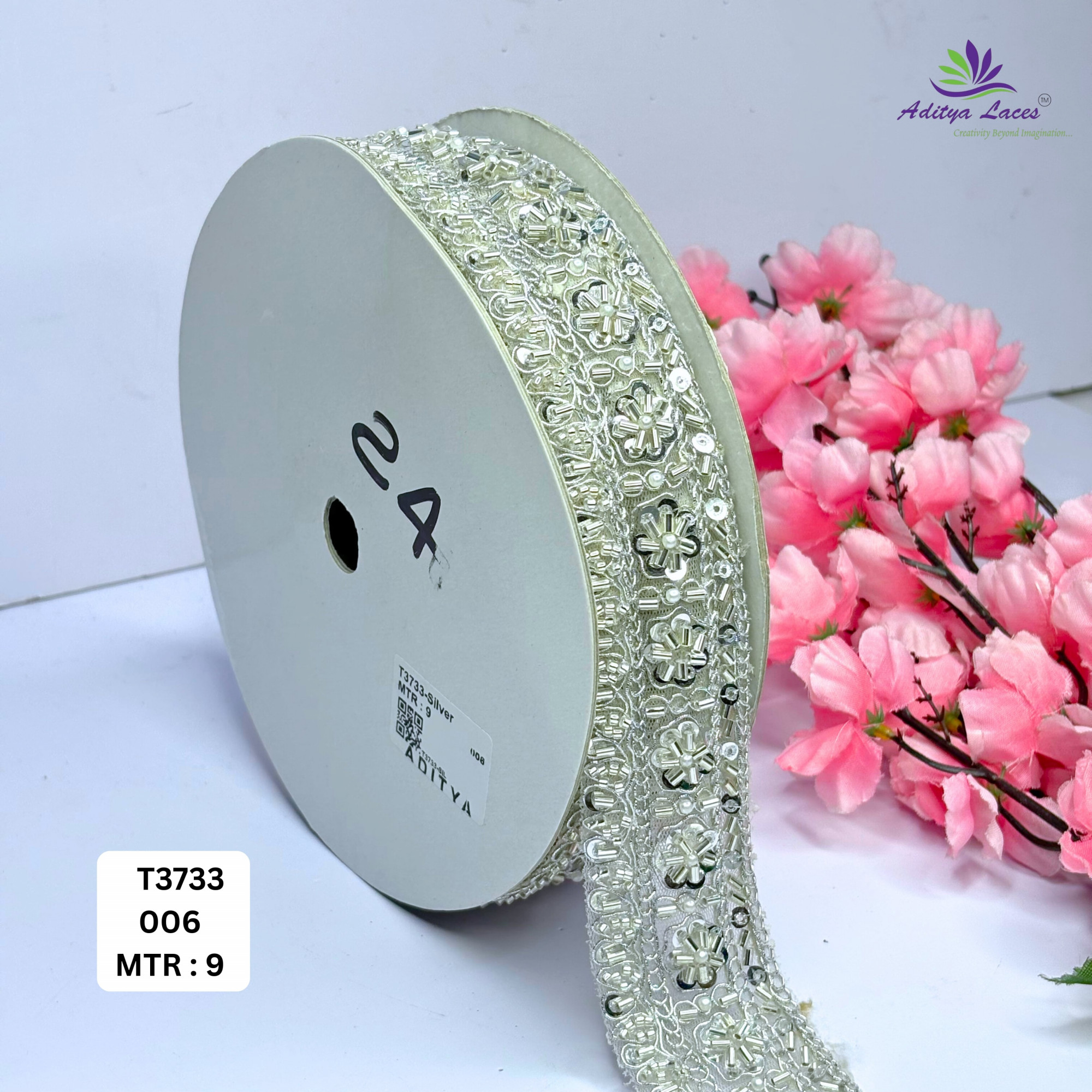 Artisan Decorative Stone Work Lace for Designer Outfits