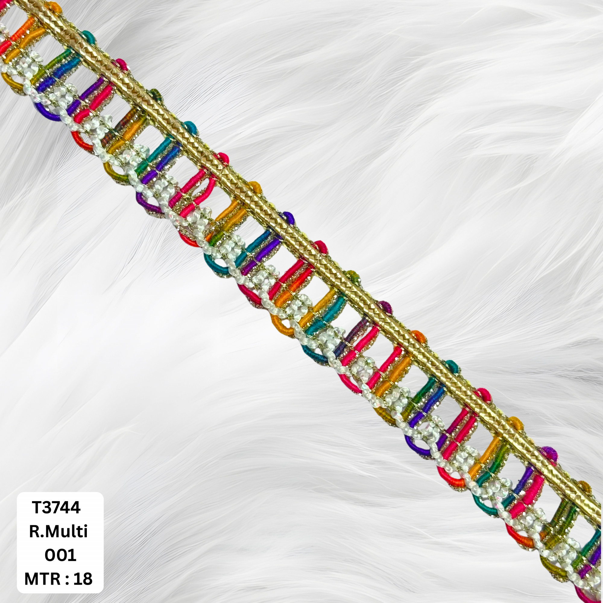 Designer Silver Embroidery Lace Trim for Saree Garments