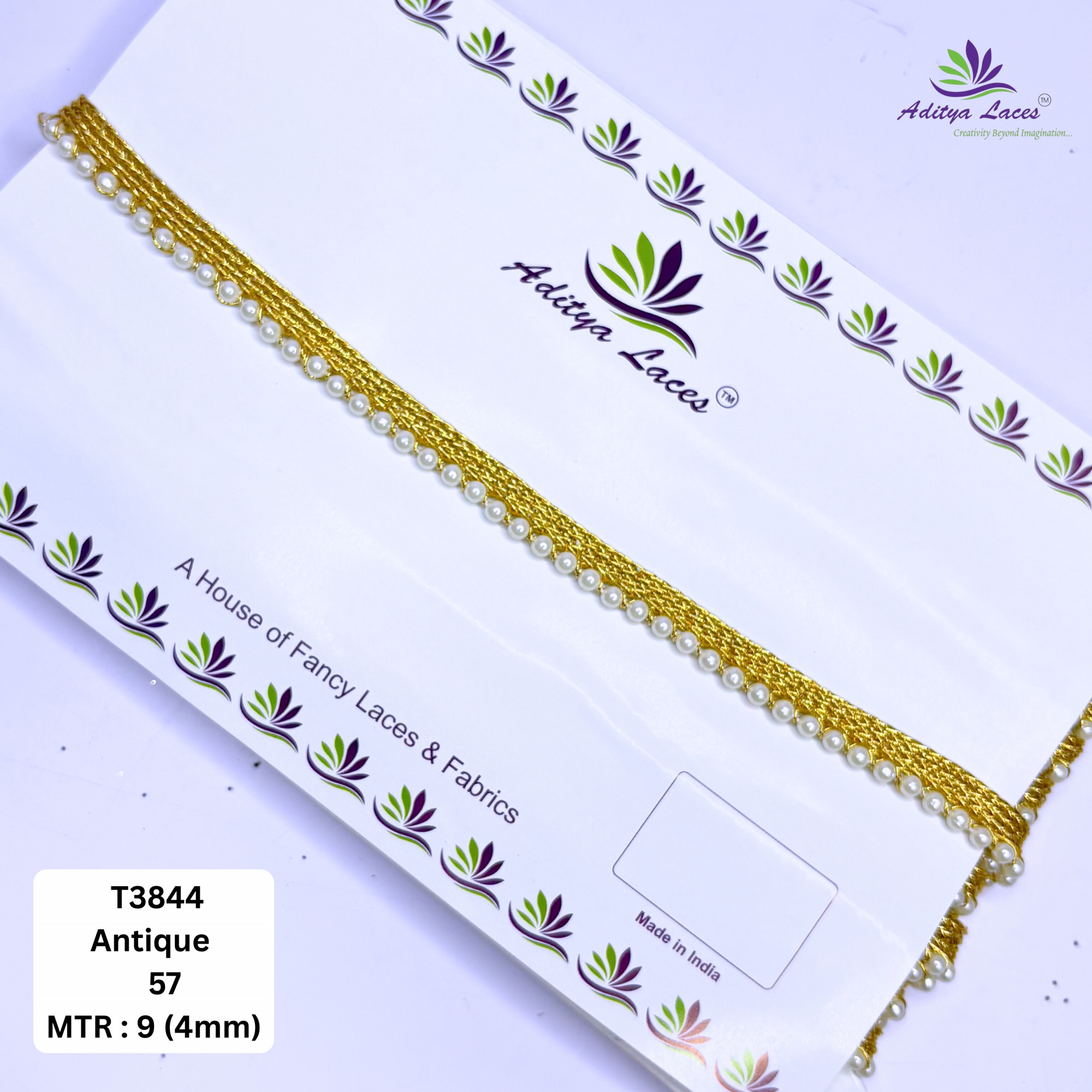 Traditional Gold Pearl Moti Lace Trim