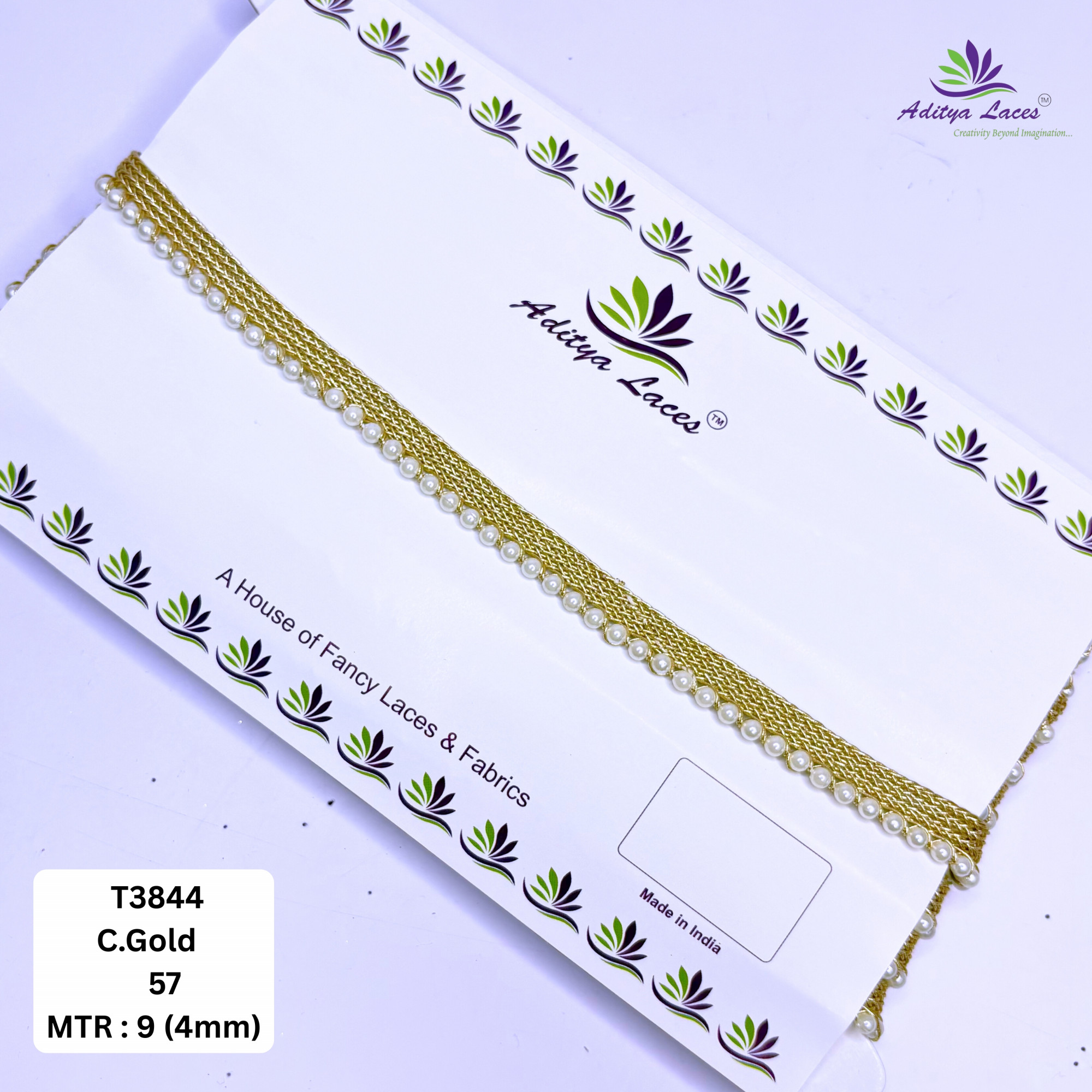 Traditional Gold Pearl Moti Lace Trim
