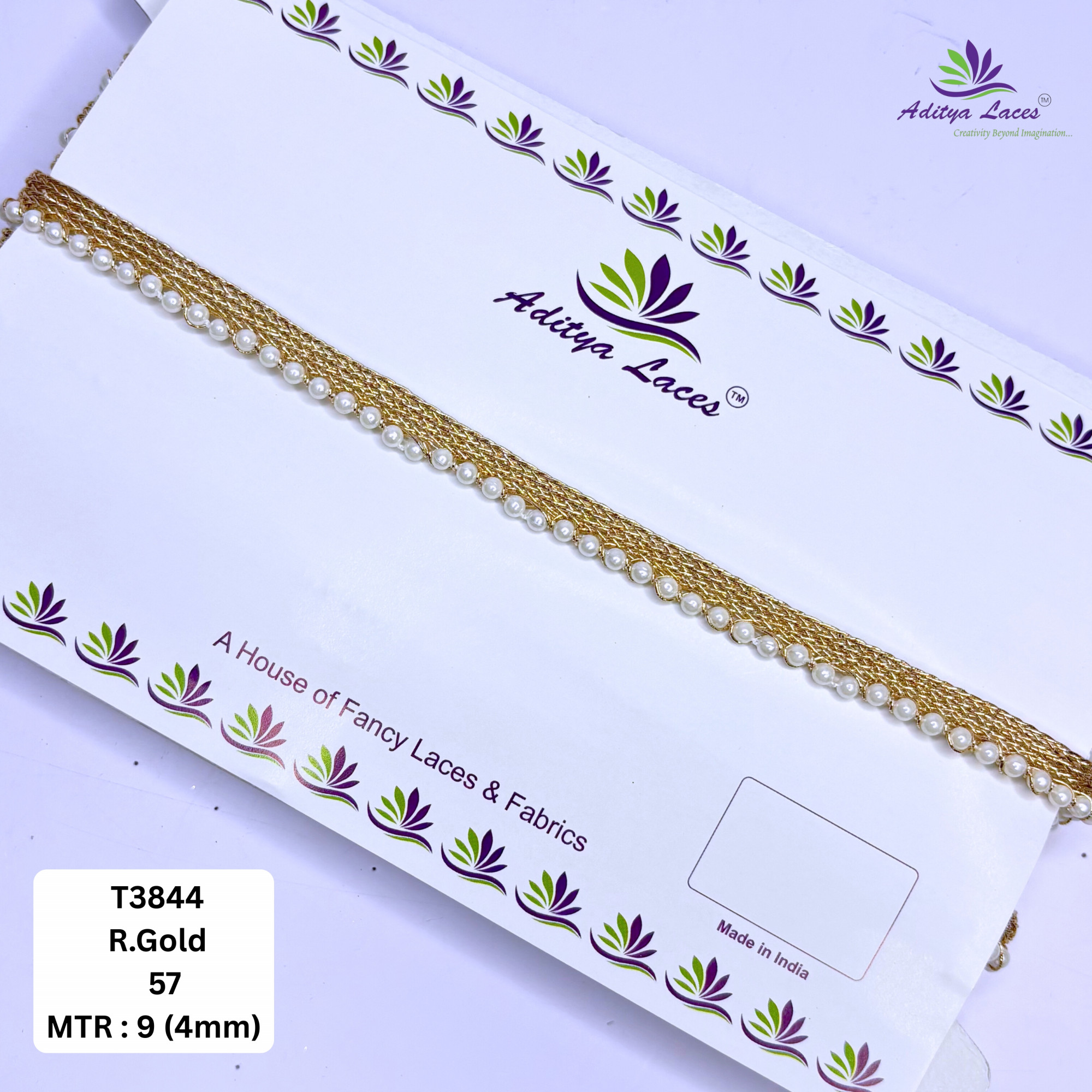 Traditional Gold Pearl Moti Lace Trim