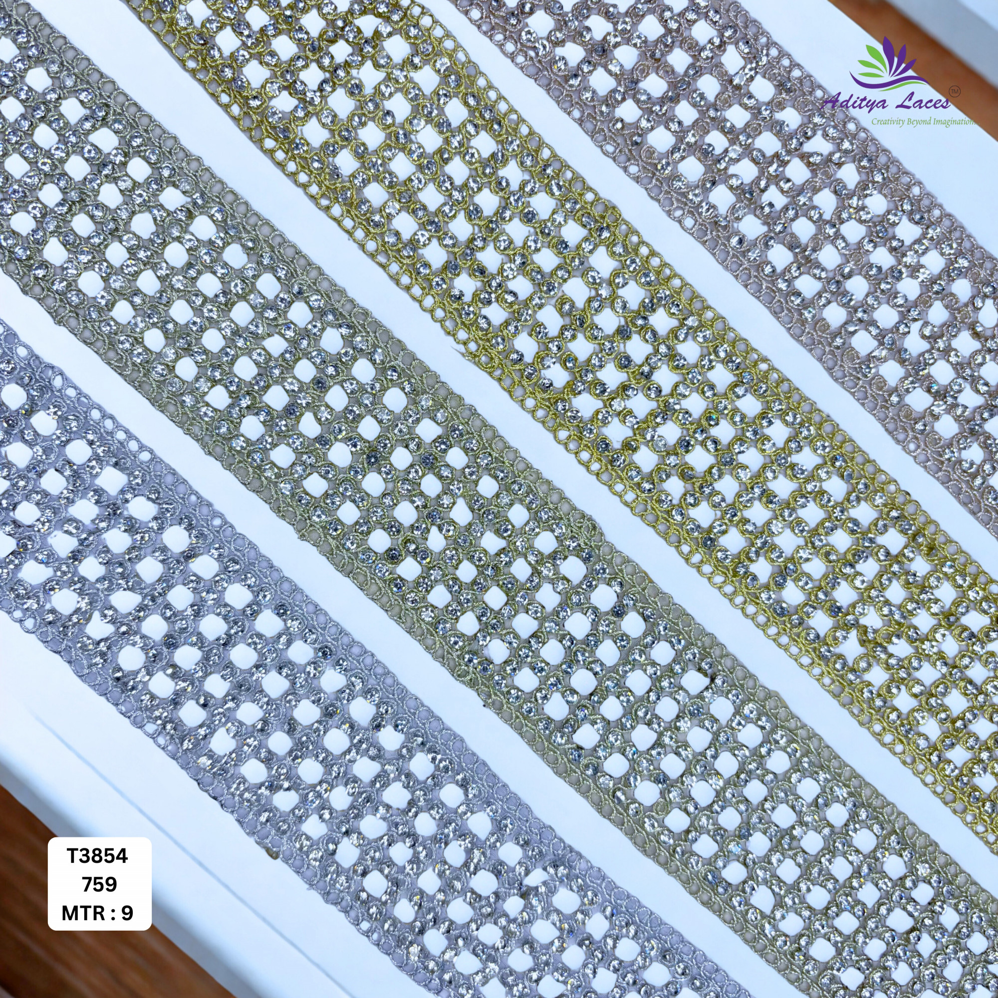 Traditional Tissue Handwork Lace Border for Saree Bridal Ethnic Wear