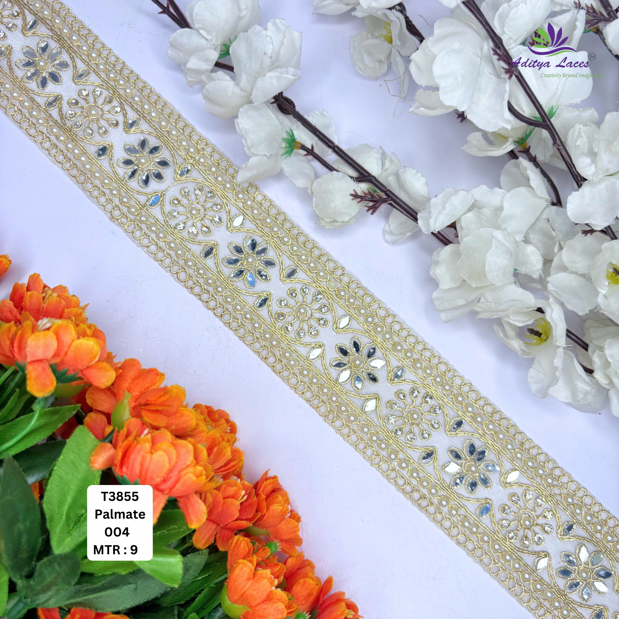Premium Multicolor Tissue Handwork Lace Trim Collection Designer Saree Border Bridal Embroidery Lace for Ethnic Fashion Wholesale Supplier