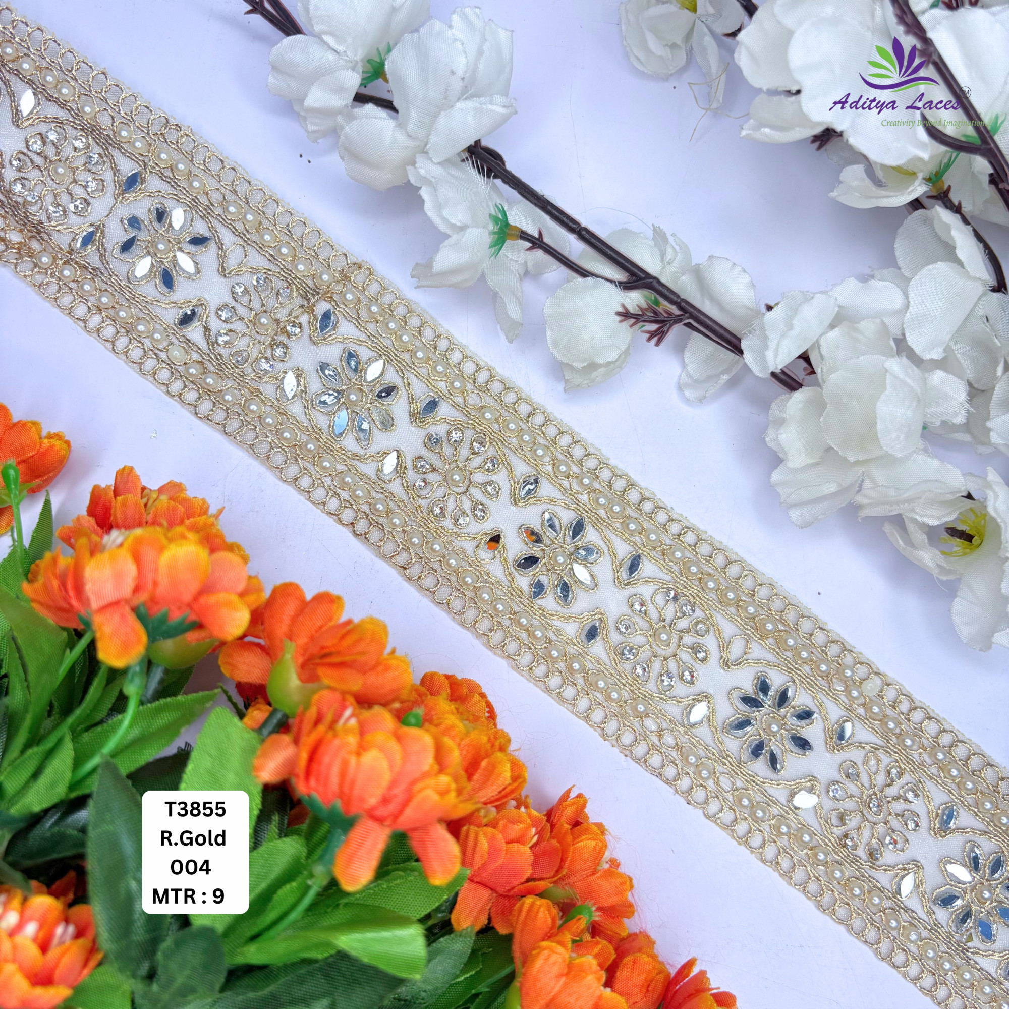 Premium Multicolor Tissue Handwork Lace Trim Collection Designer Saree Border Bridal Embroidery Lace for Ethnic Fashion Wholesale Supplier