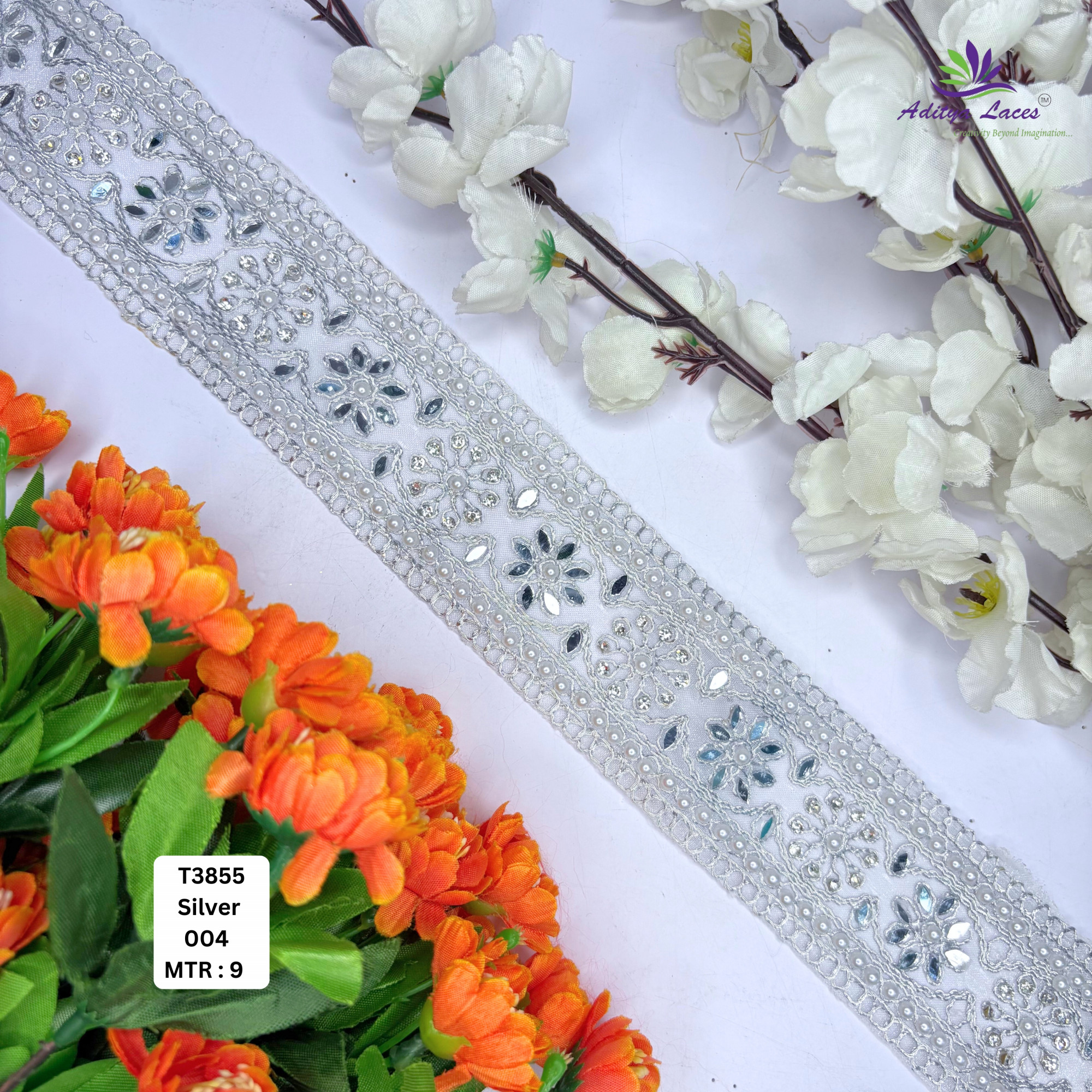 Premium Multicolor Tissue Handwork Lace Trim Collection Designer Saree Border Bridal Embroidery Lace for Ethnic Fashion Wholesale Supplier