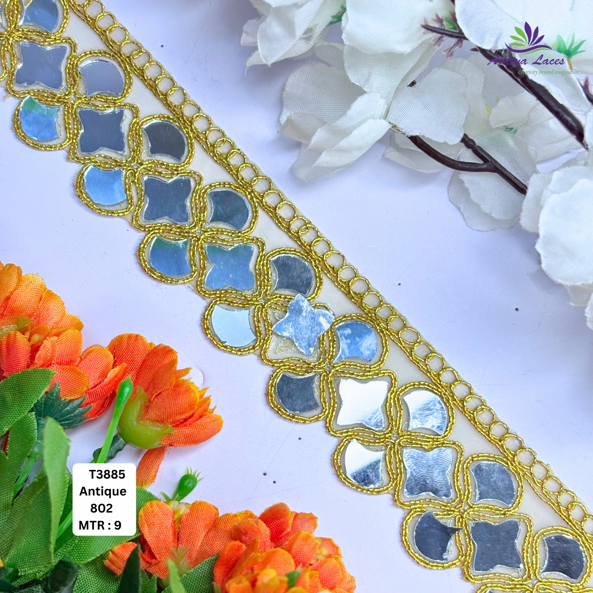 Royal Tissue Handwork Lace Border for Saree Bridal Ethnic Wear