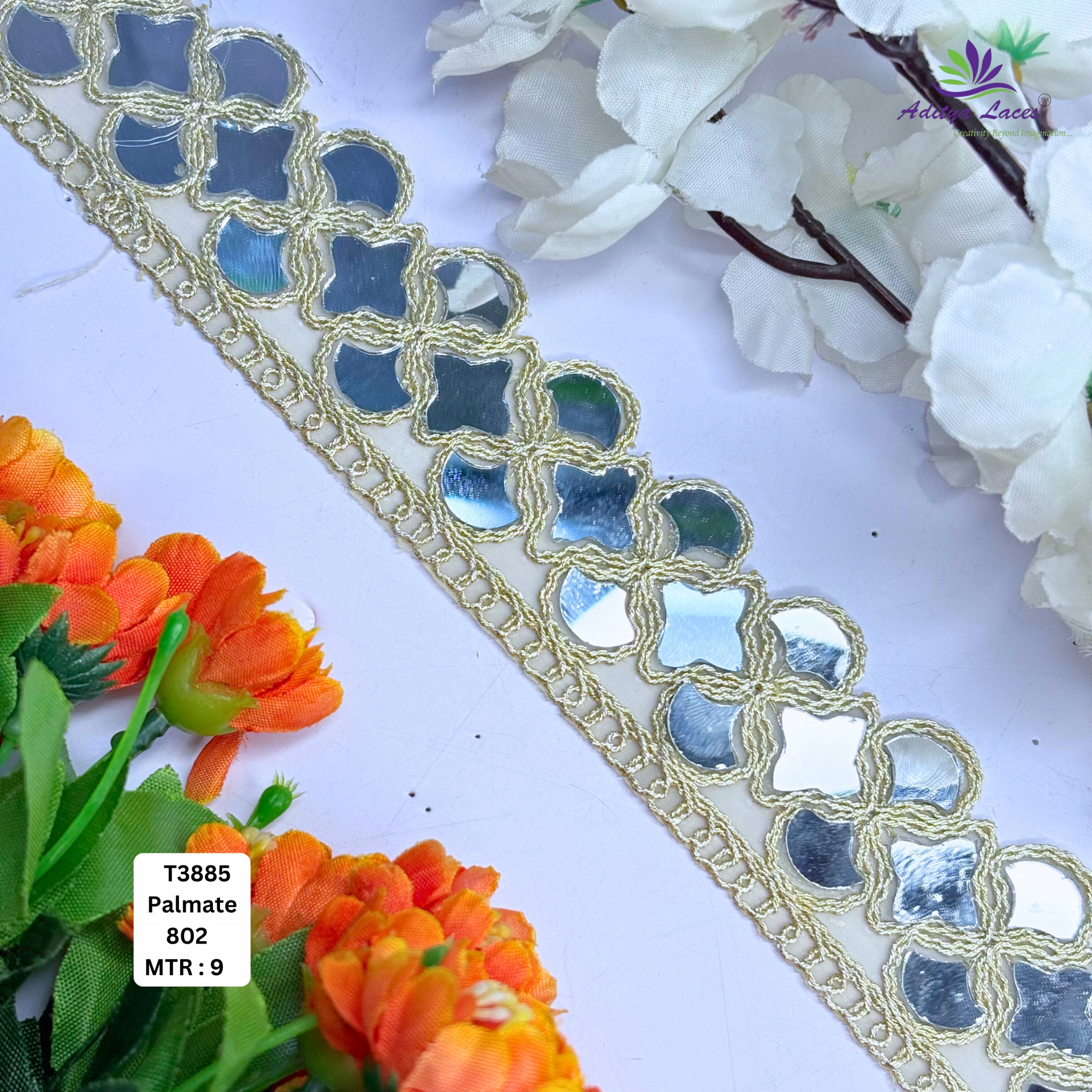 Royal Tissue Handwork Lace Border for Saree Bridal Ethnic Wear