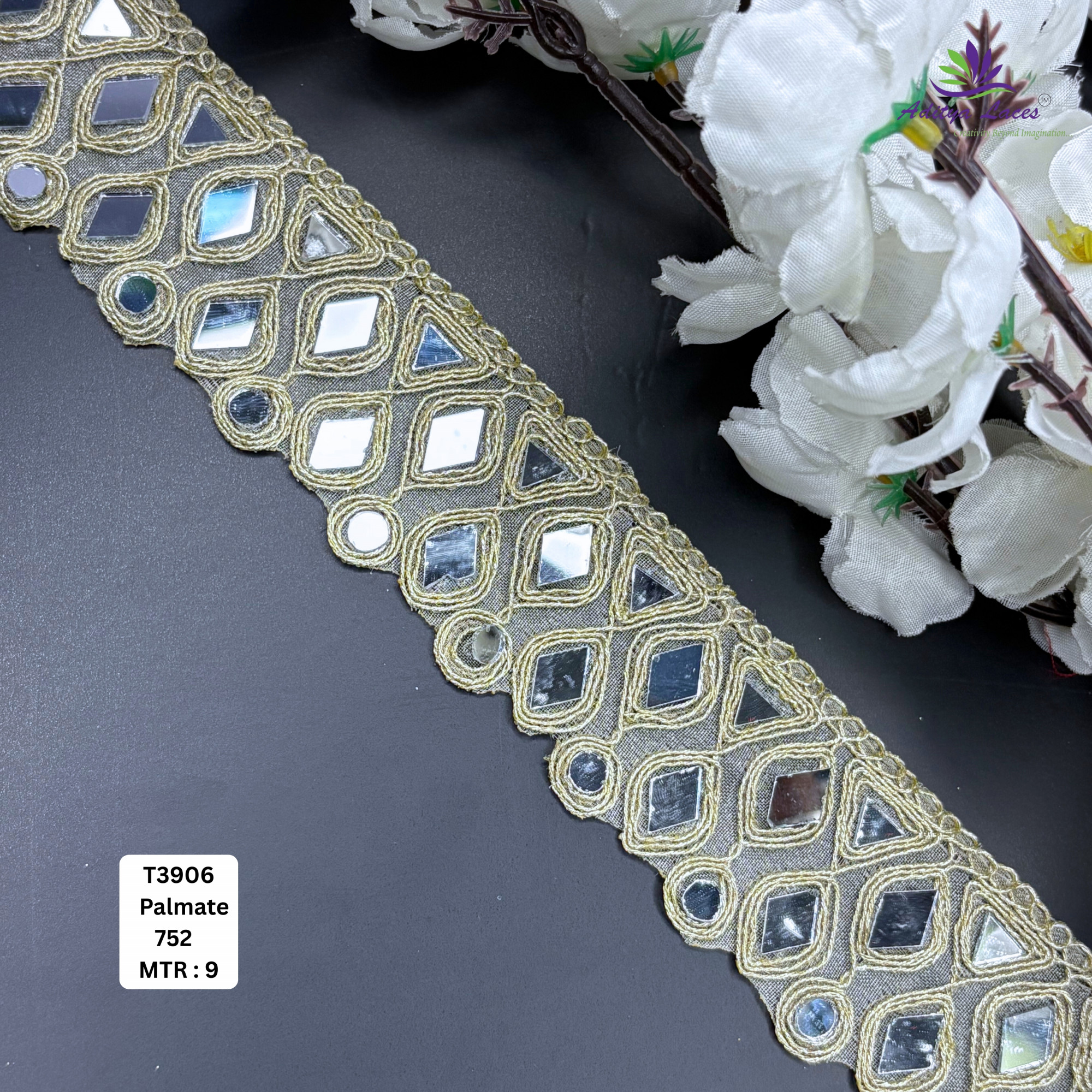 Stylish Tissue Handwork Lace Border for Saree Bridal Ethnic Wear
