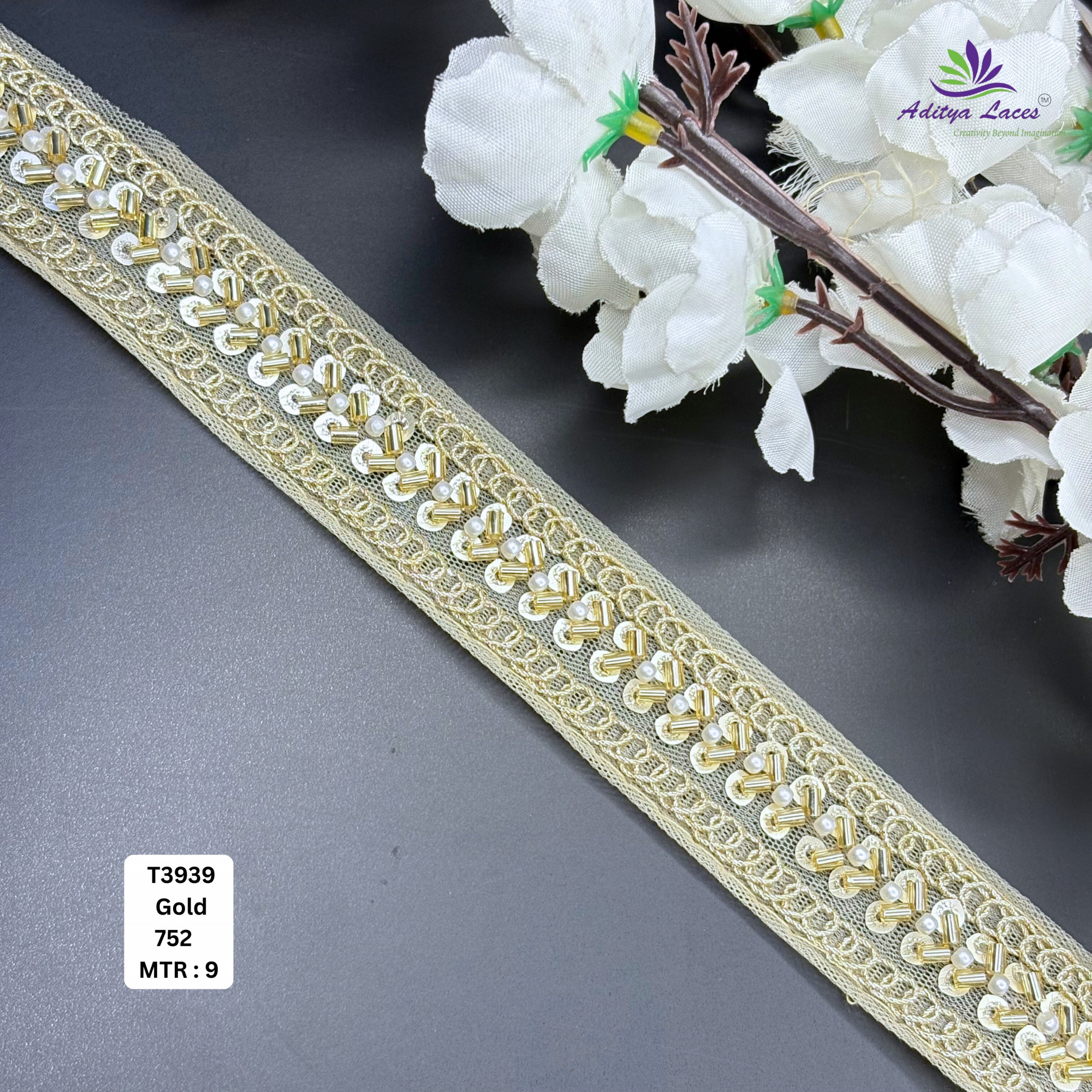 Designer Bridal Beads Lace for Bridal Wear