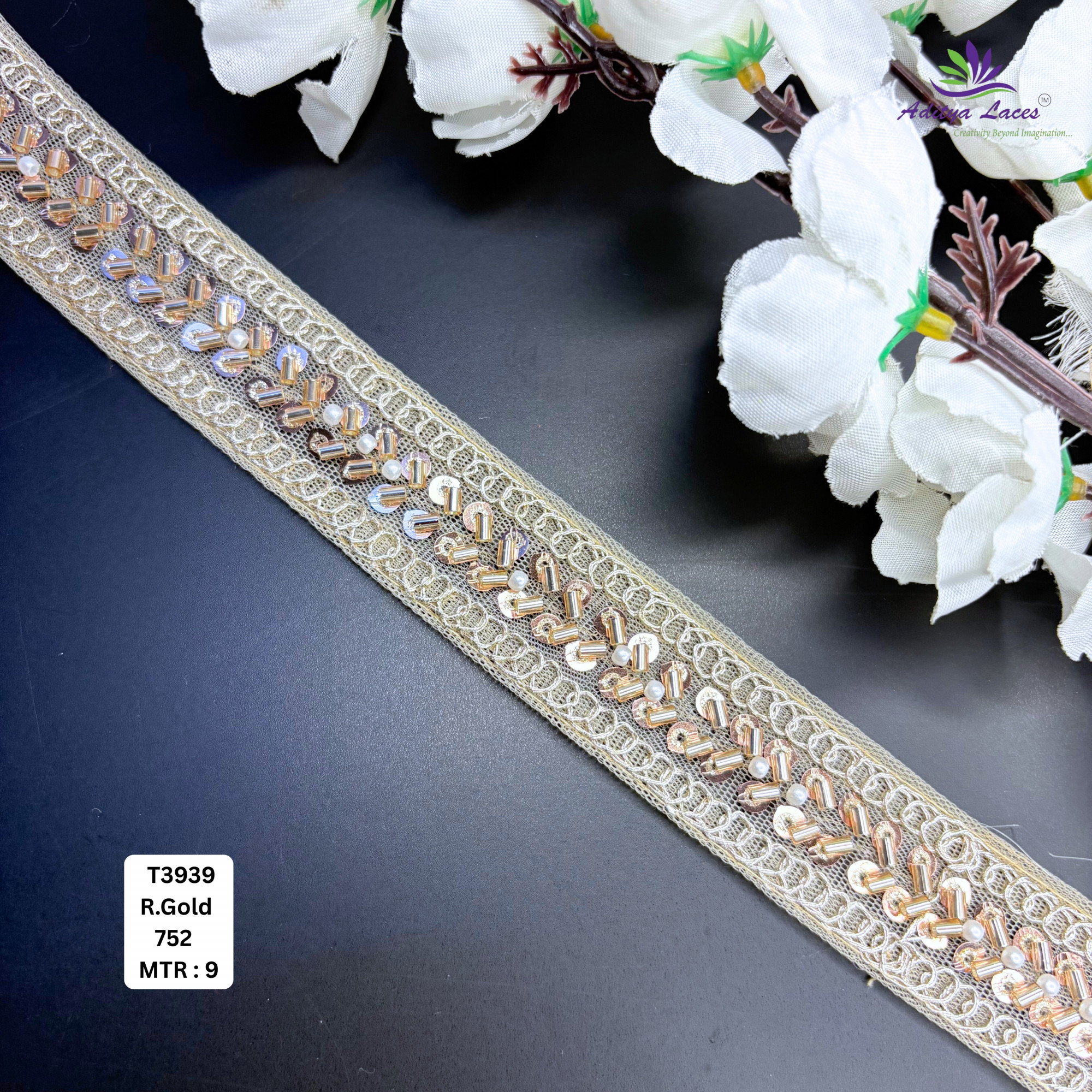 Designer Bridal Beads Lace for Bridal Wear