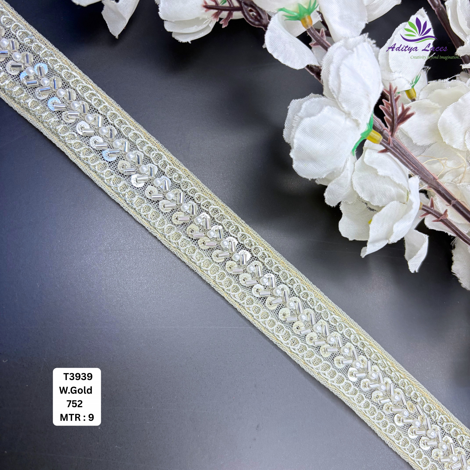 Designer Bridal Beads Lace for Bridal Wear