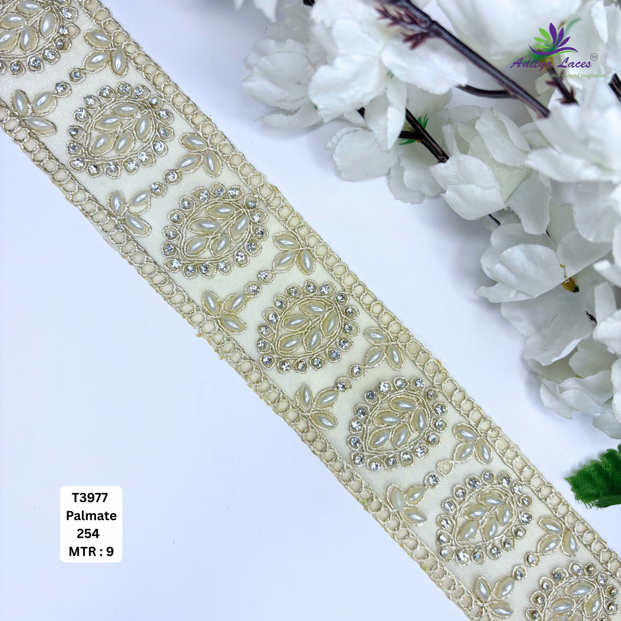 Stylish Tissue Handwork Lace Border for Saree Bridal Ethnic Wear