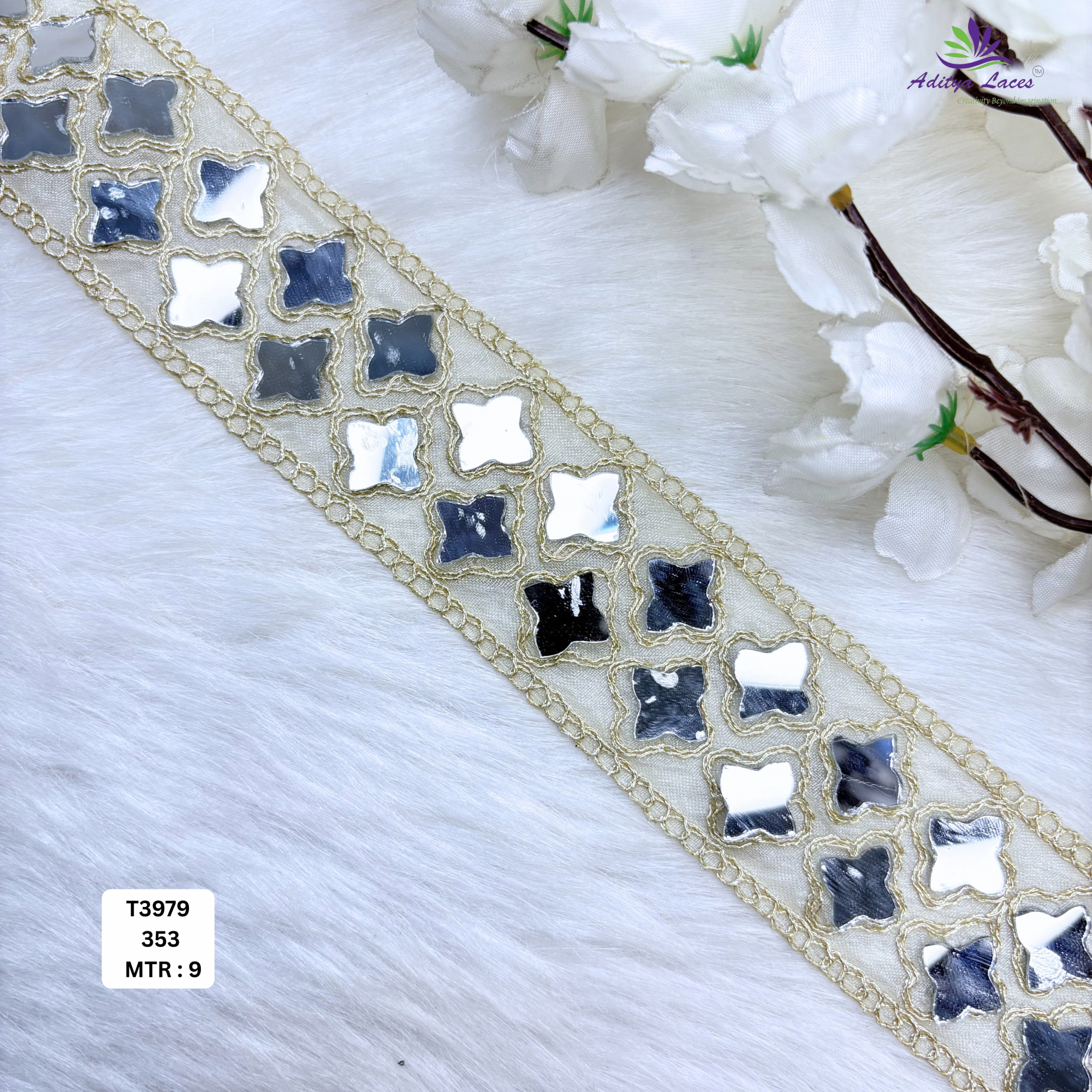 Designer Tissue Handwork Lace Border for Saree Bridal Ethnic Wear