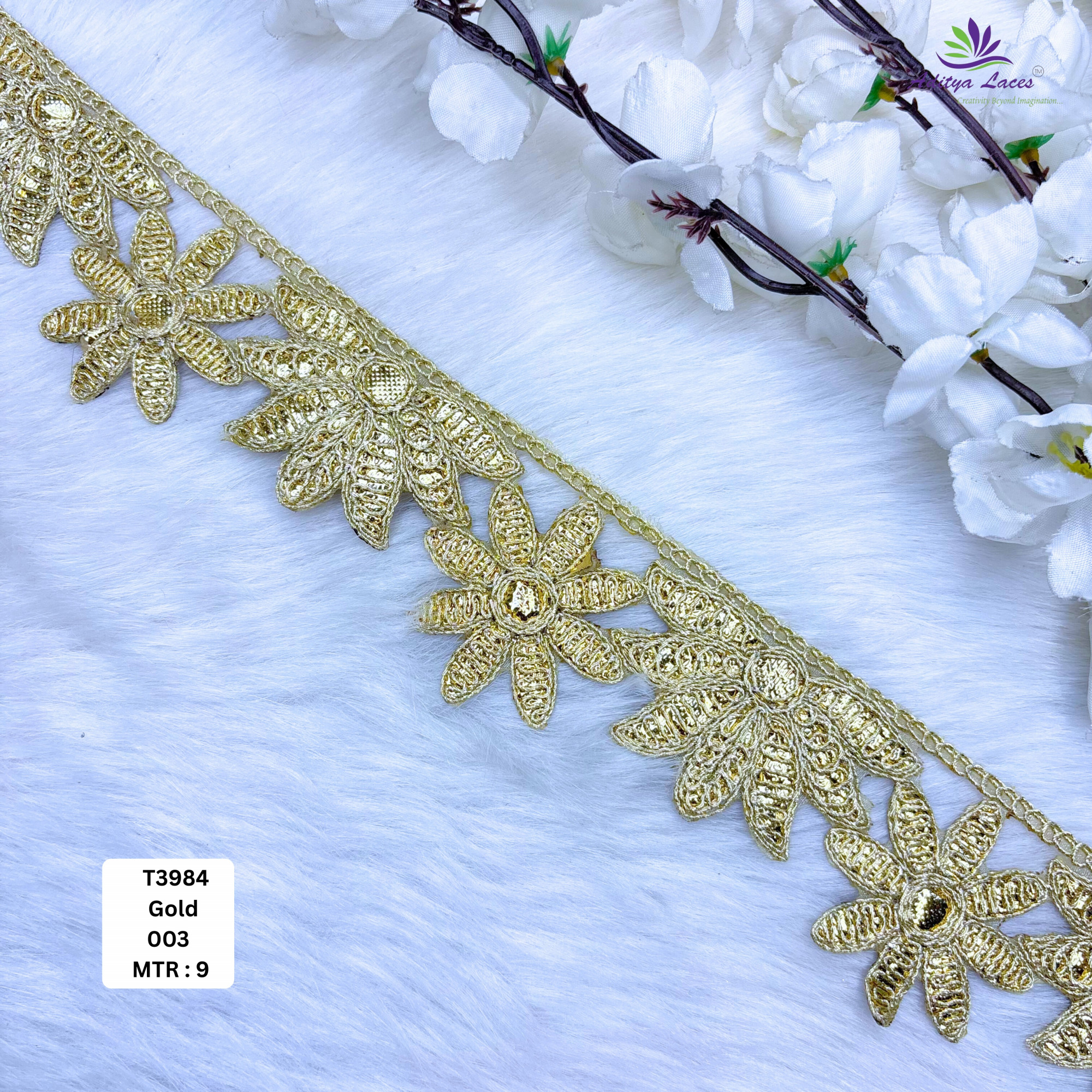 Premium Gota Patti Lace Border for Saree Bridal Wear