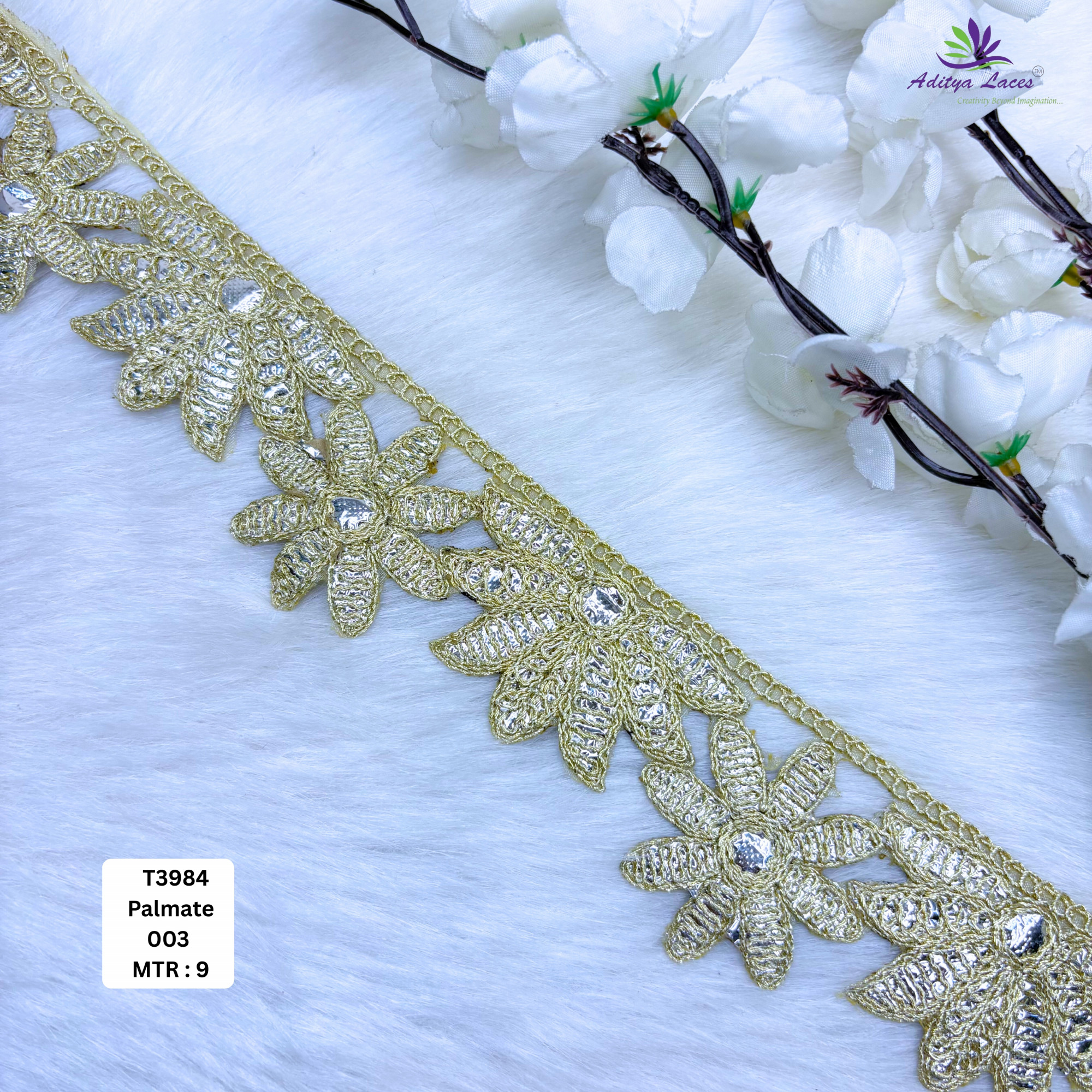 Premium Gota Patti Lace Border for Saree Bridal Wear