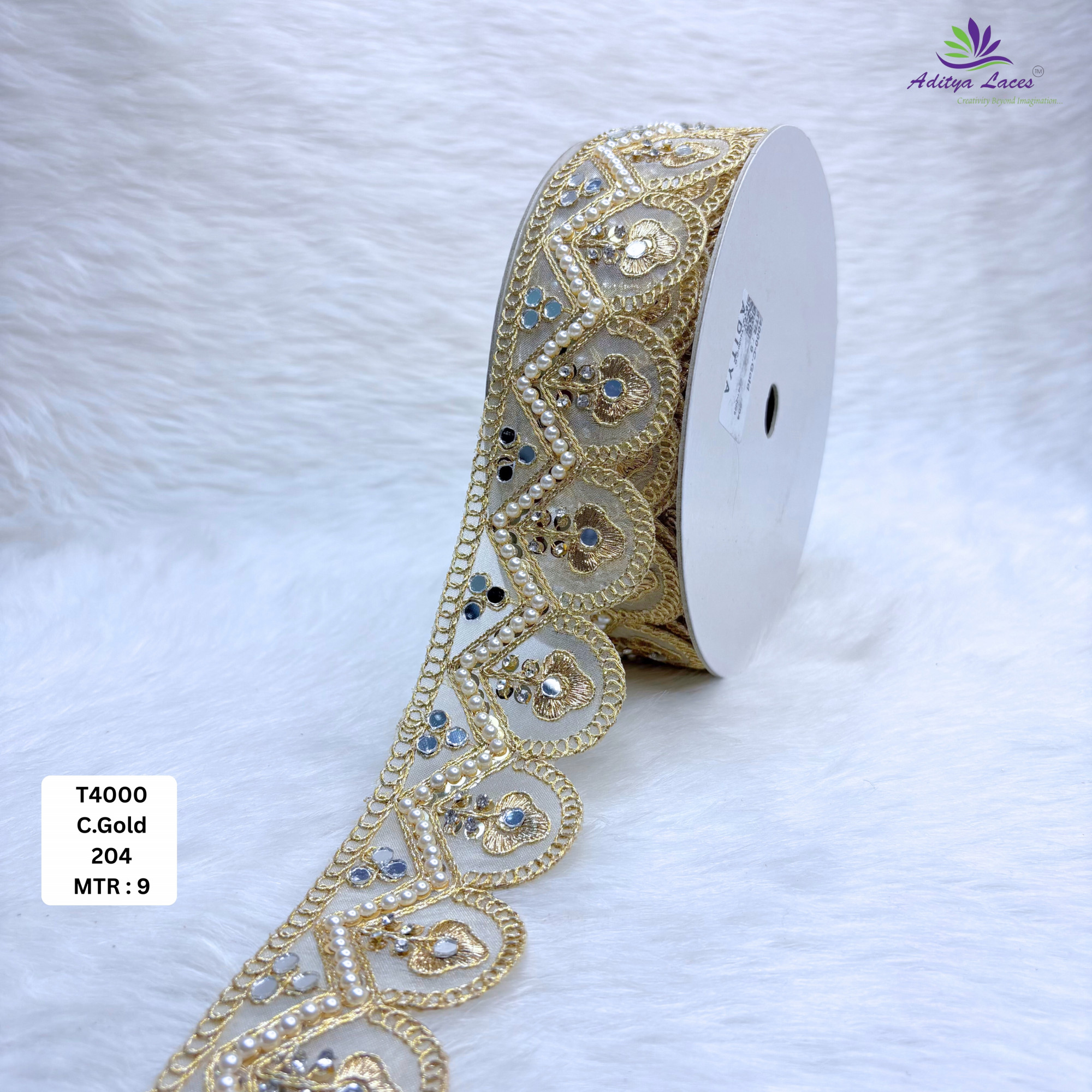 Premium Tissue Handwork Lace Trim Designer Saree Border Bridal Decorative Lace for Ethnic Fashion Wholesale Supplier