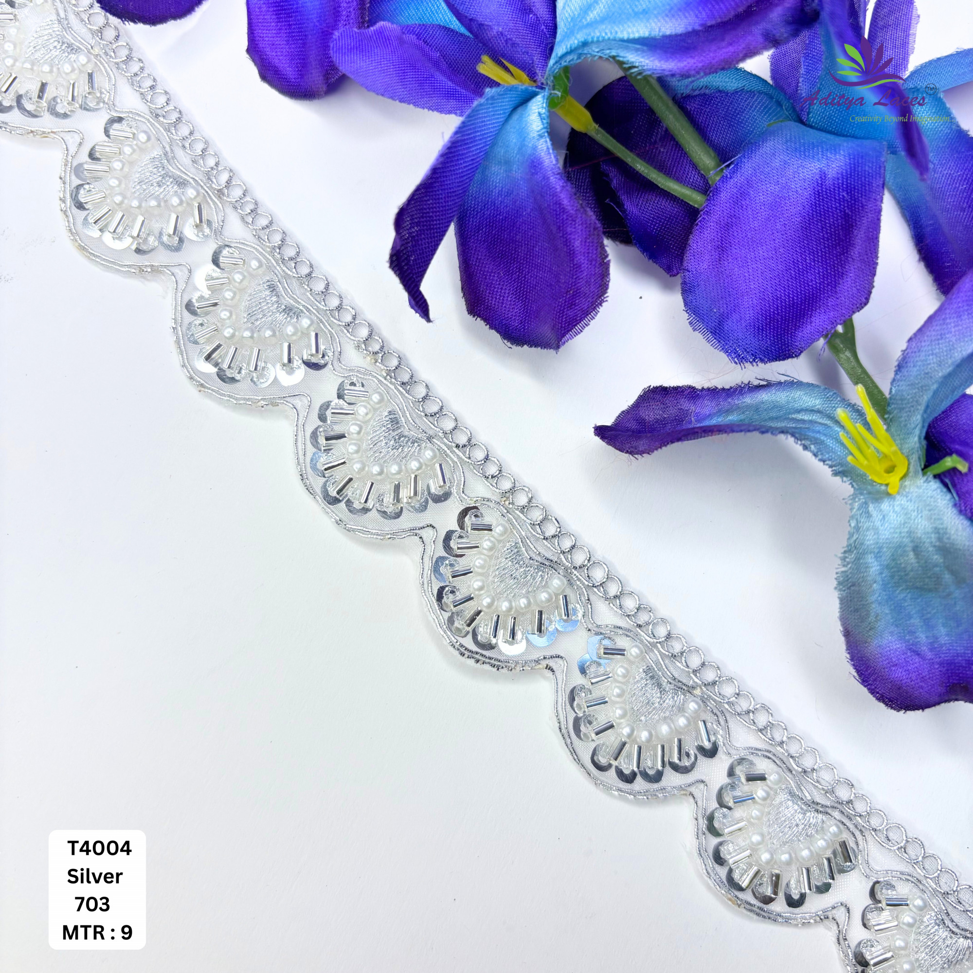 Artisan Decorative Stone Work Lace for Ethnic Dresses