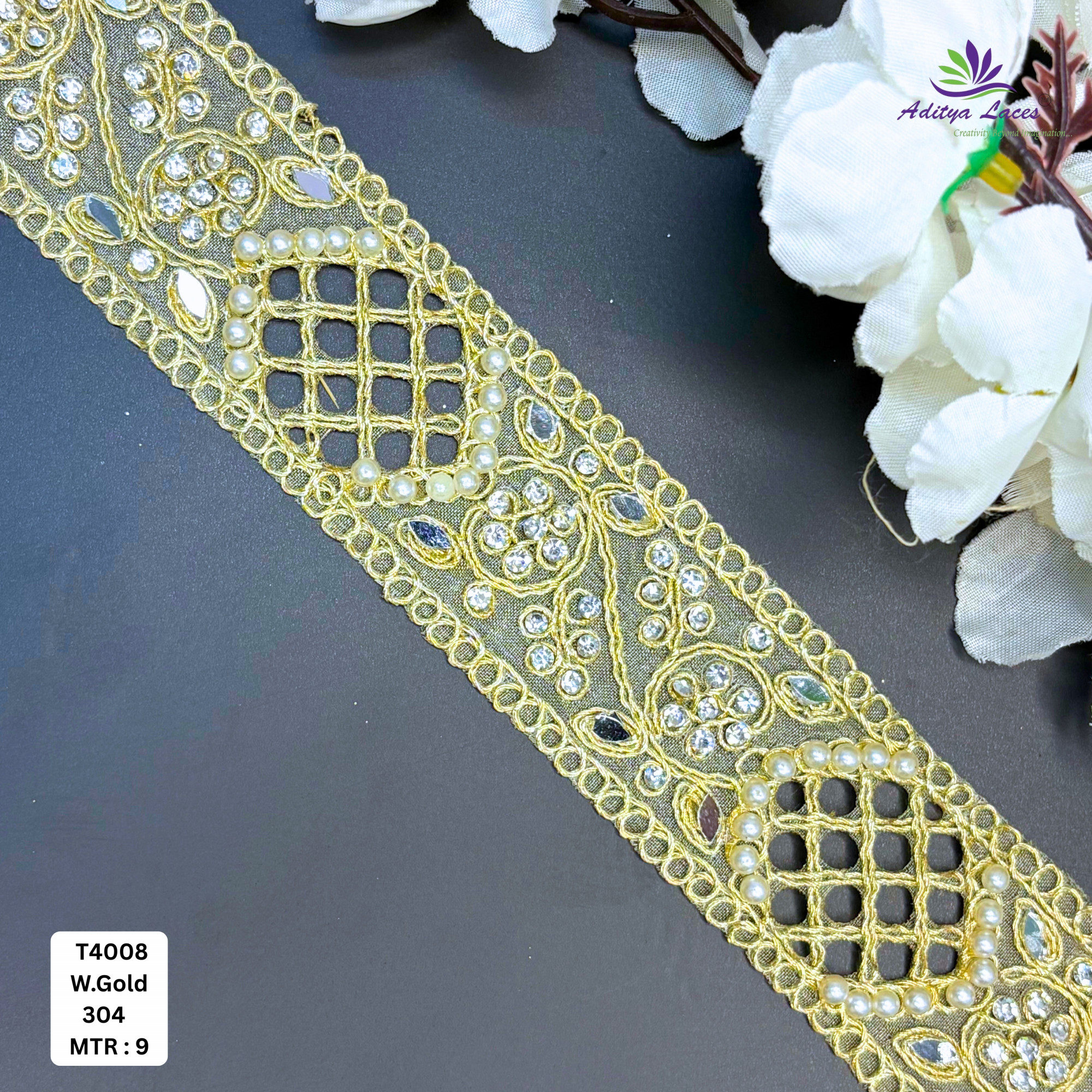 Elegant Silver Embroidery Lace Trim for Saree Garments