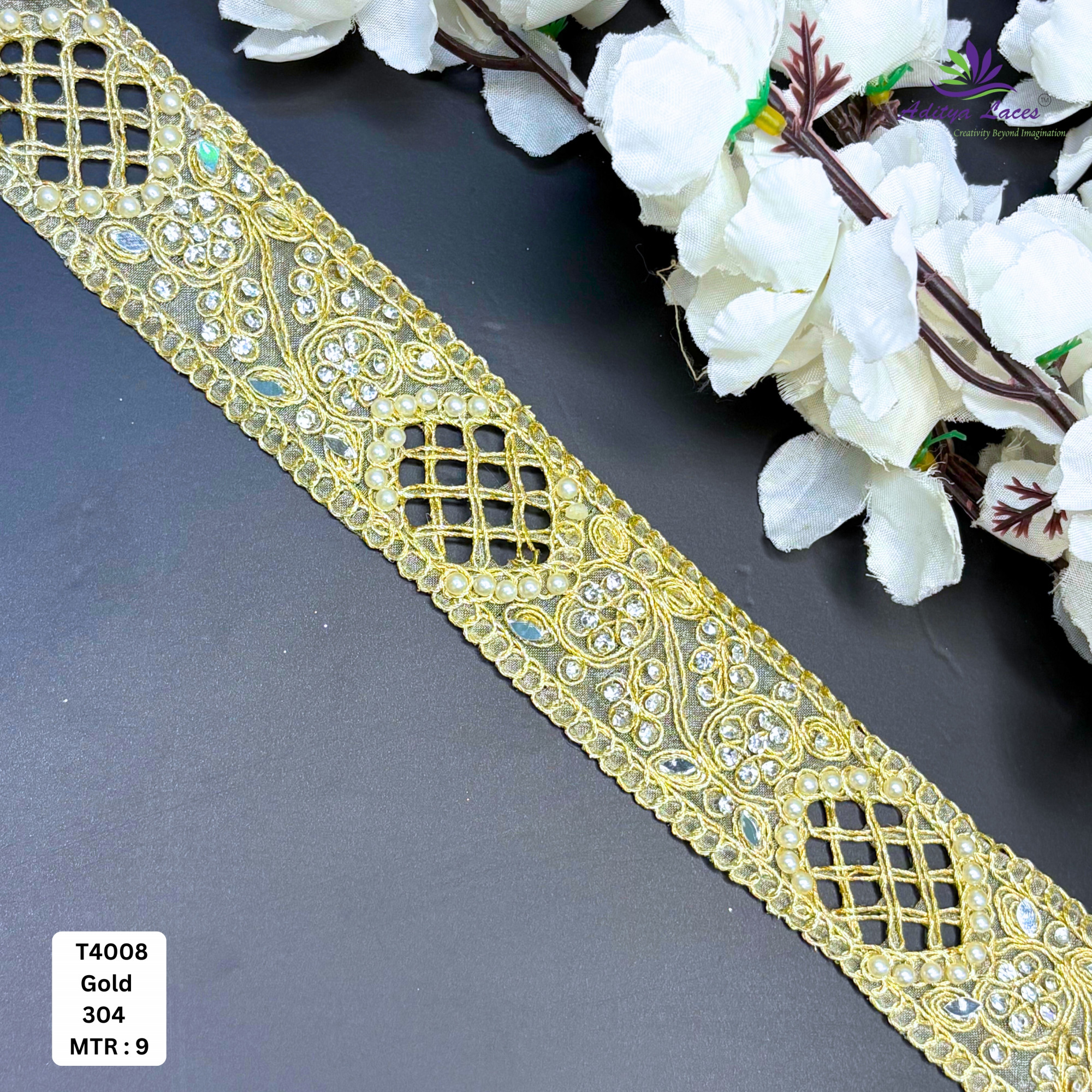 Elegant Silver Embroidery Lace Trim for Saree Garments