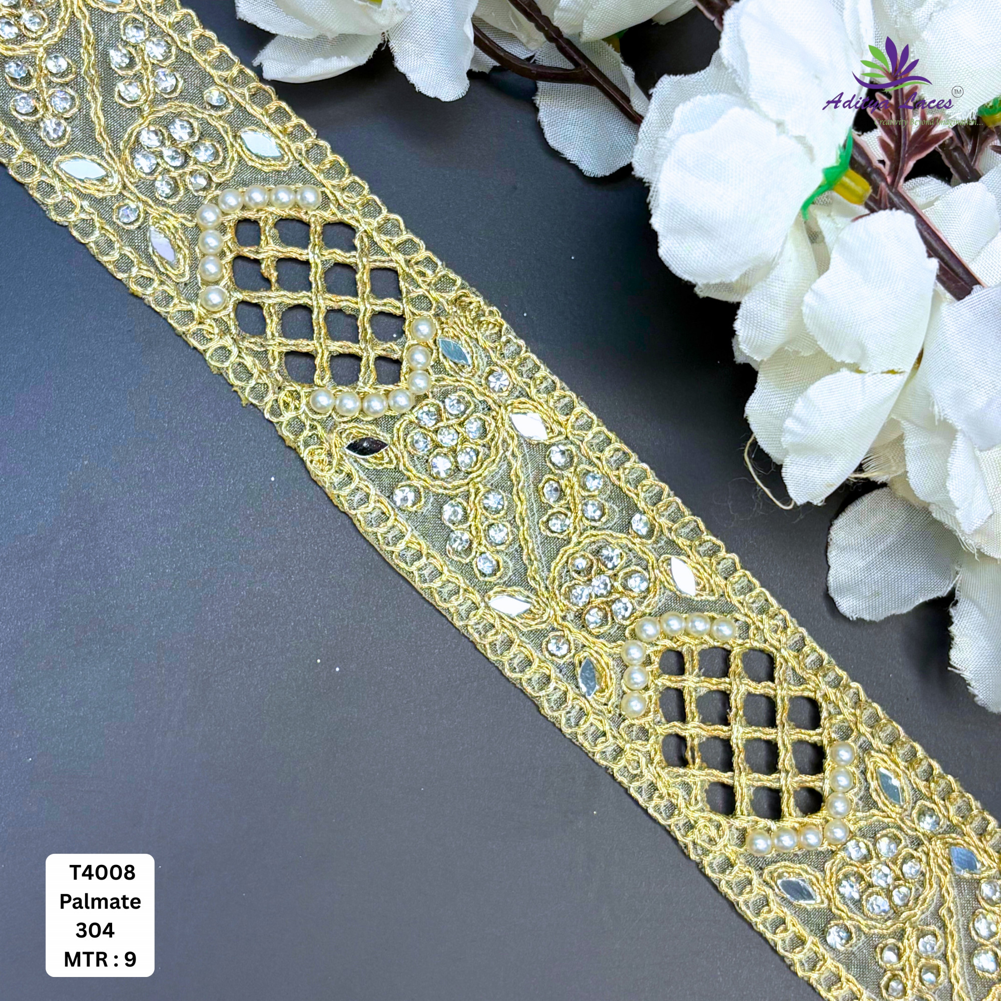 Elegant Silver Embroidery Lace Trim for Saree Garments