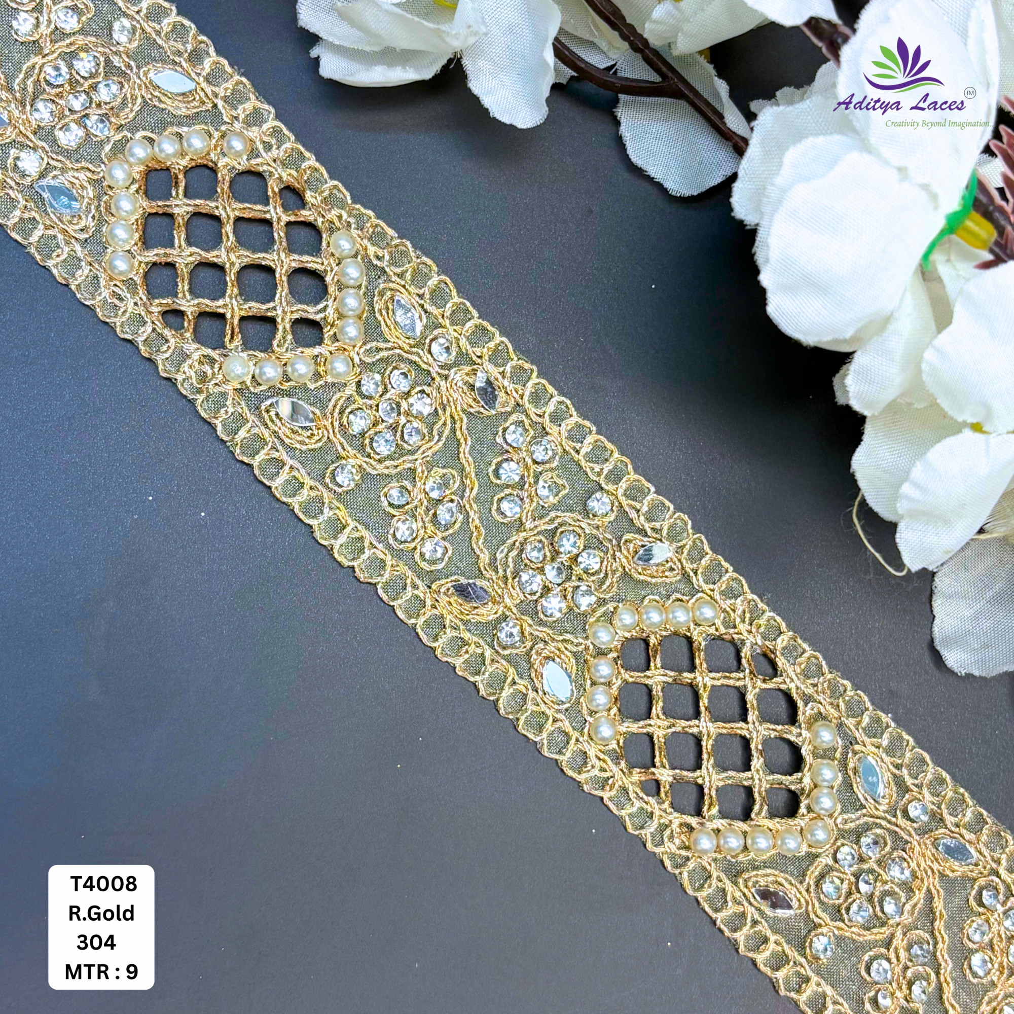 Elegant Silver Embroidery Lace Trim for Saree Garments
