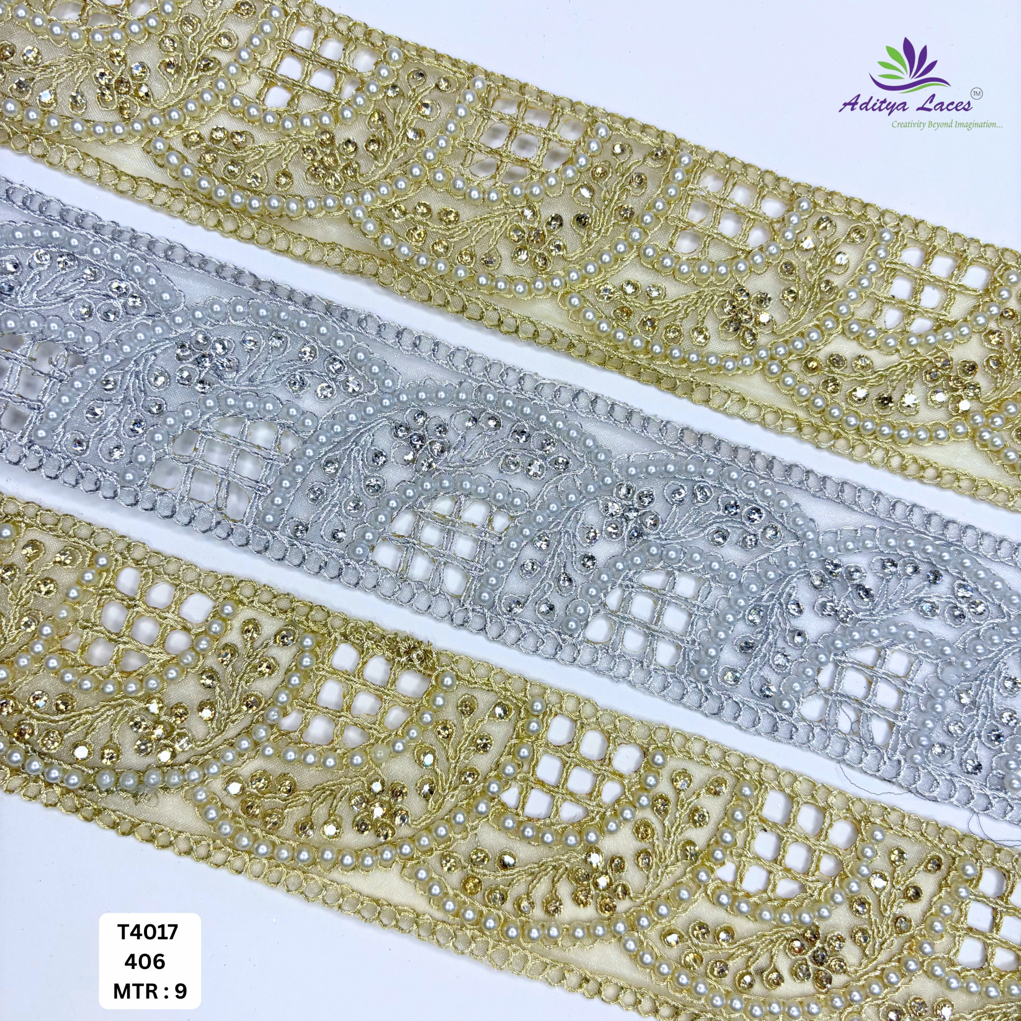 Designer Tissue Handwork Lace Border for Saree Bridal Ethnic Wear
