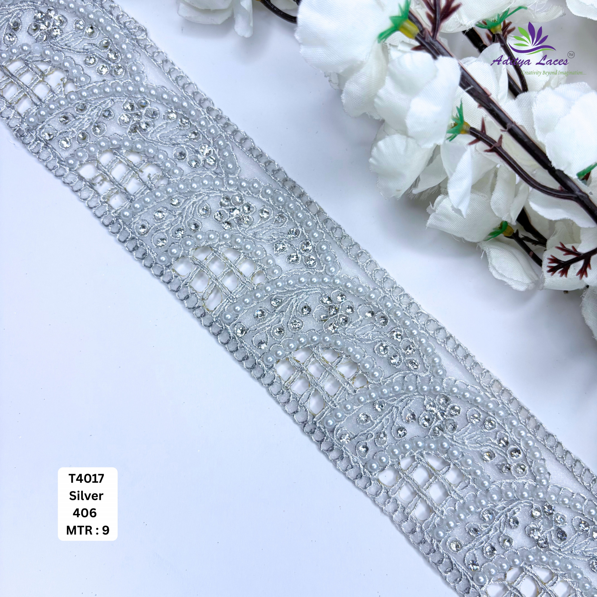 Designer Tissue Handwork Lace Border for Saree Bridal Ethnic Wear