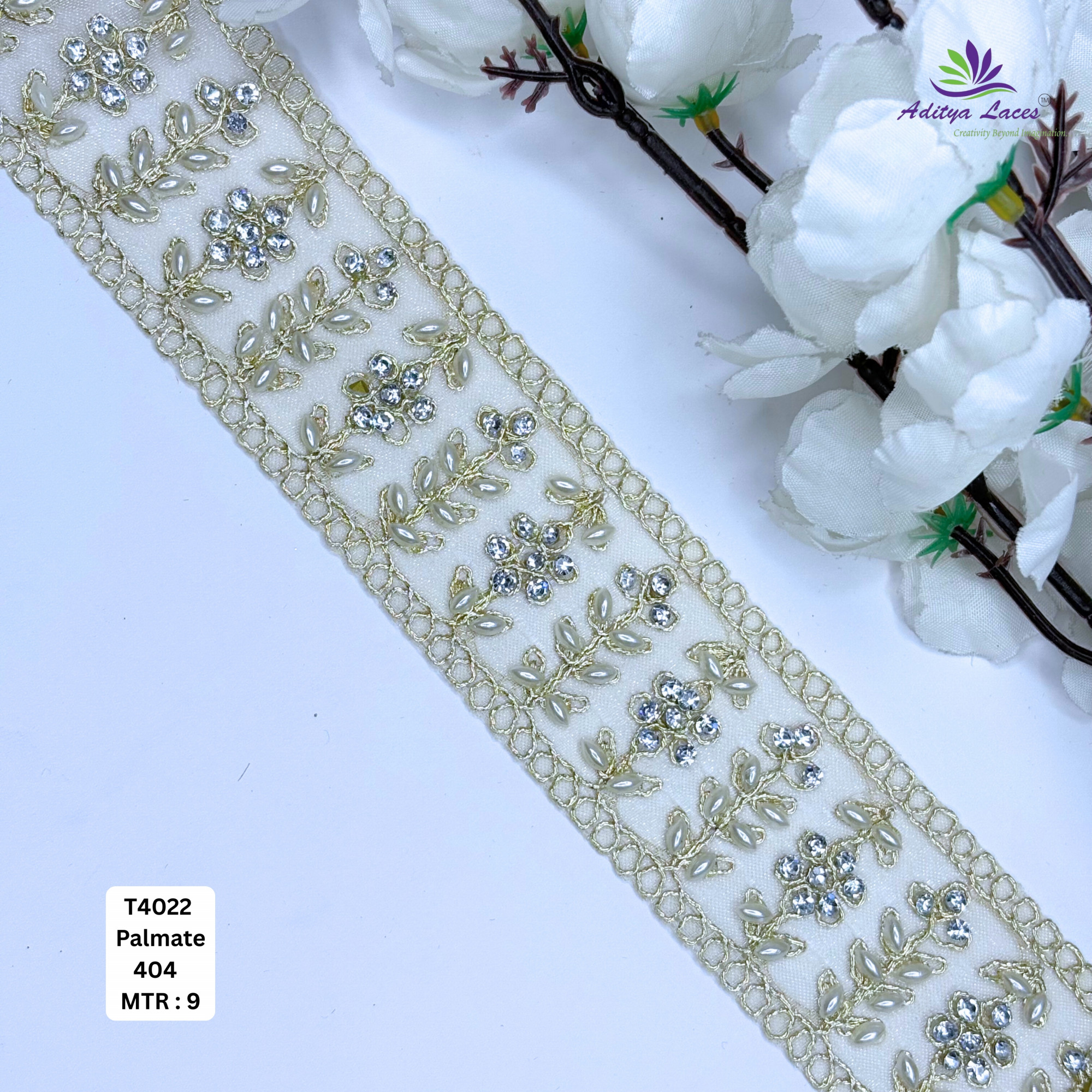 Decorative Silver Embroidery Lace Trim for Saree Garments