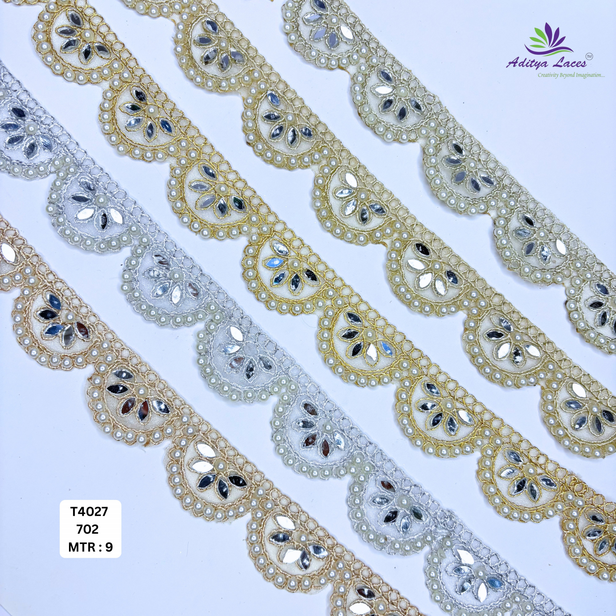 Elegant Silver Embroidery Lace Trim for Saree Garments