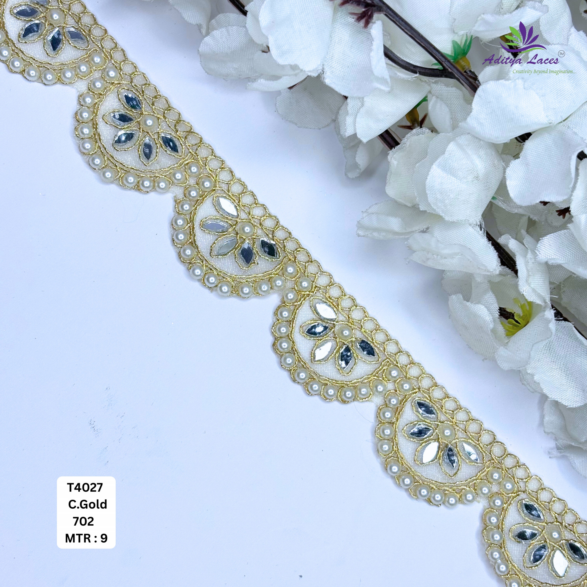 Elegant Silver Embroidery Lace Trim for Saree Garments