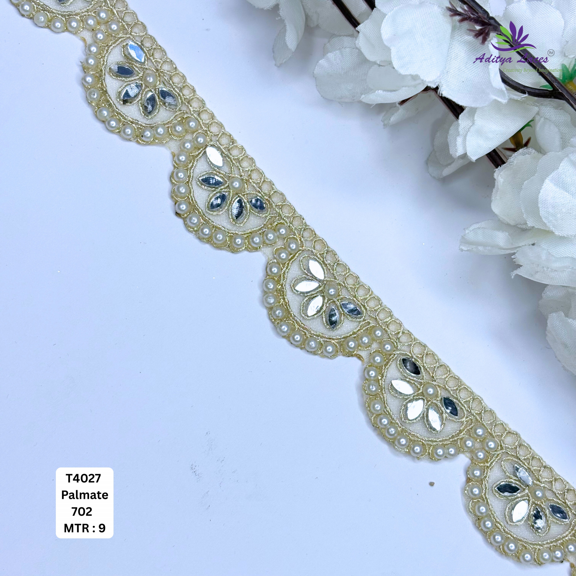 Elegant Silver Embroidery Lace Trim for Saree Garments
