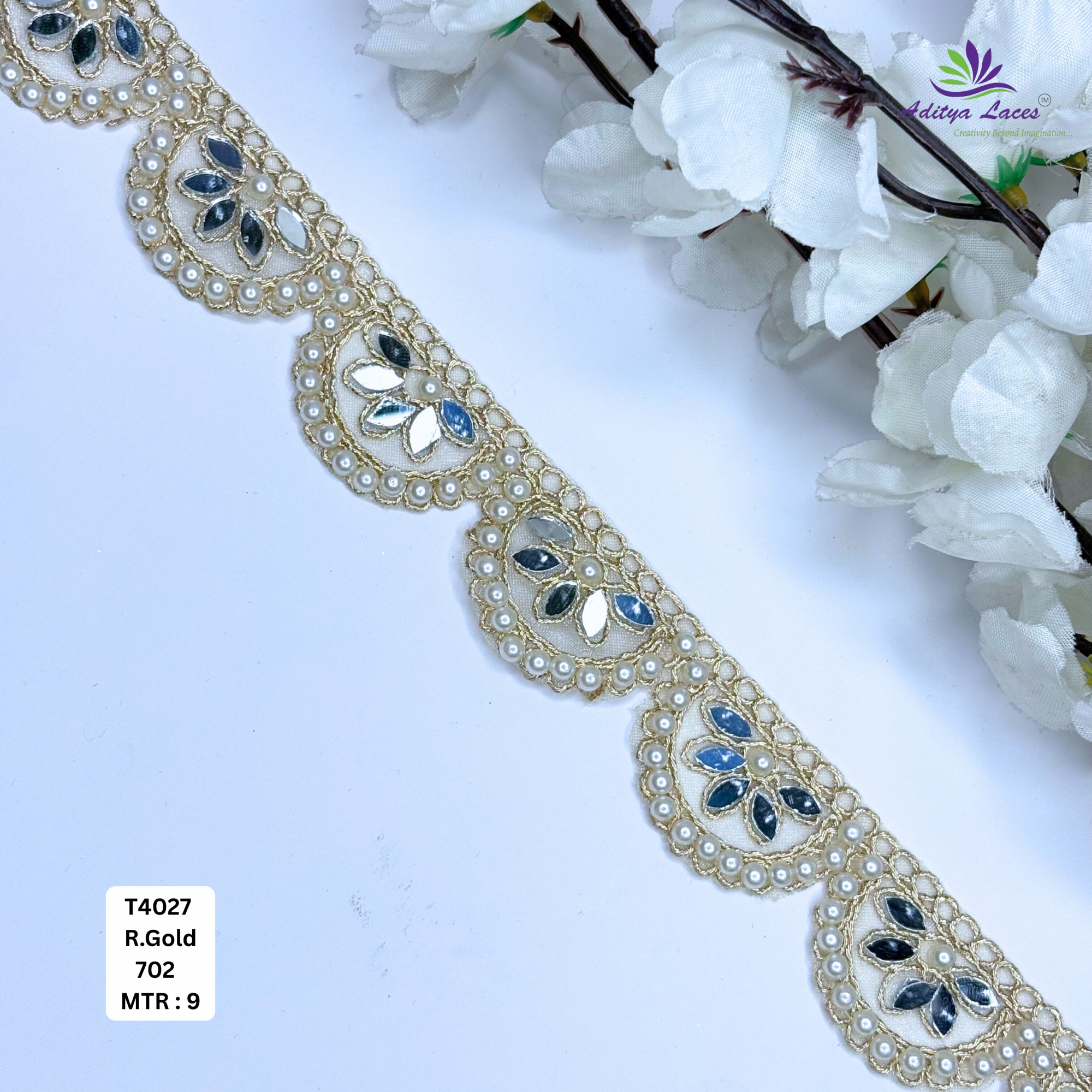 Elegant Silver Embroidery Lace Trim for Saree Garments