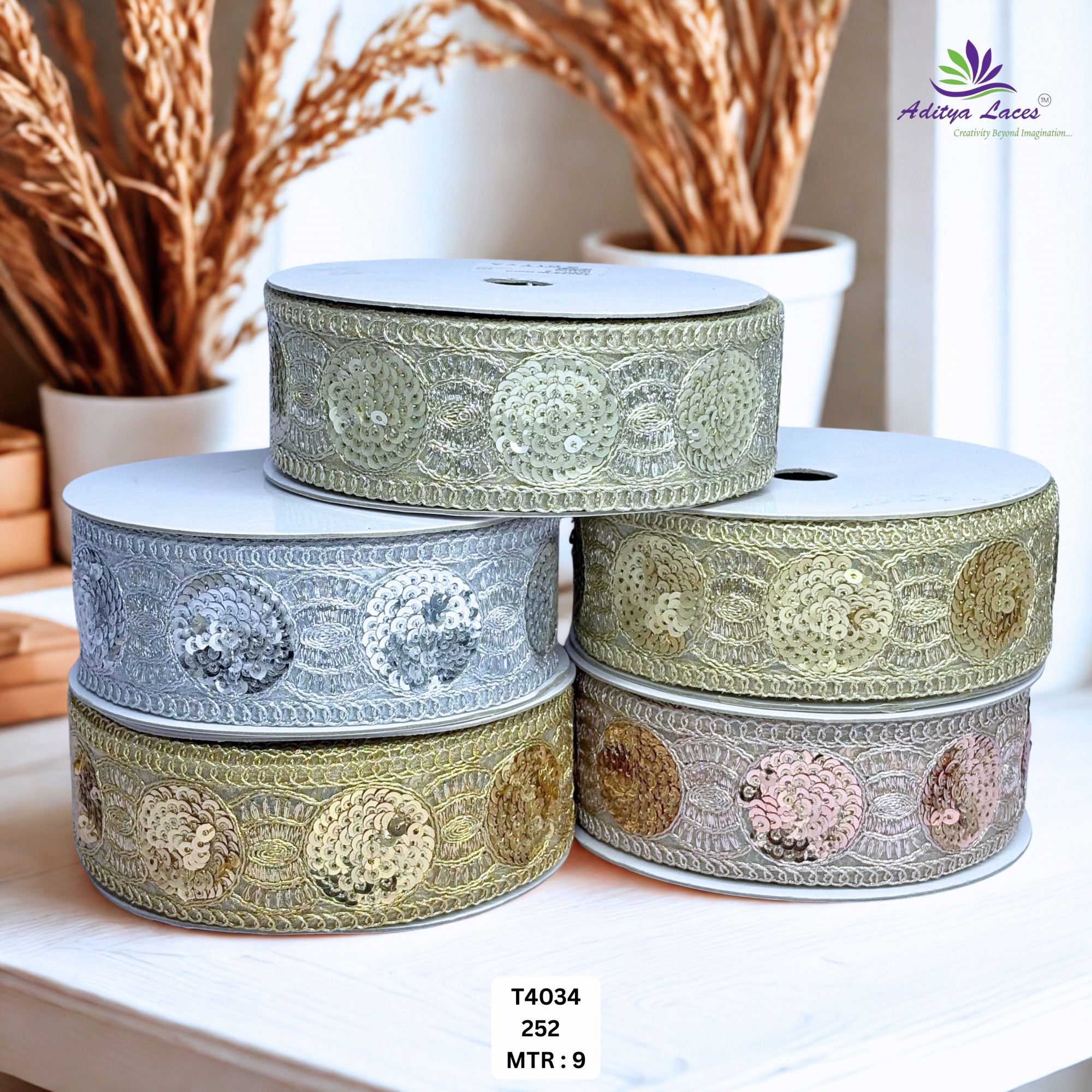 Fancy Silver Embroidery Lace Trim for Saree Garments