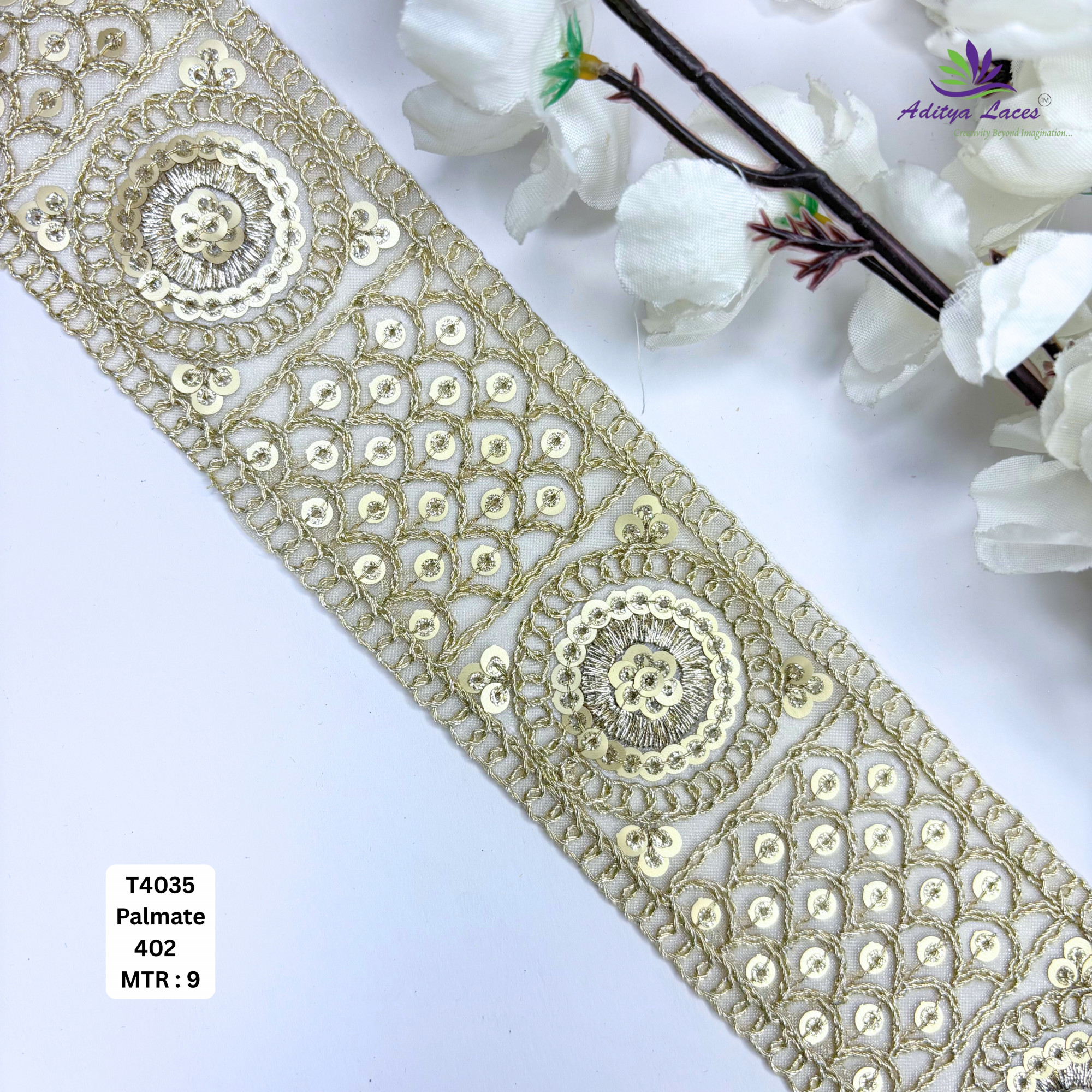 Bridal Silver Embroidery Lace Trim for Saree Garments