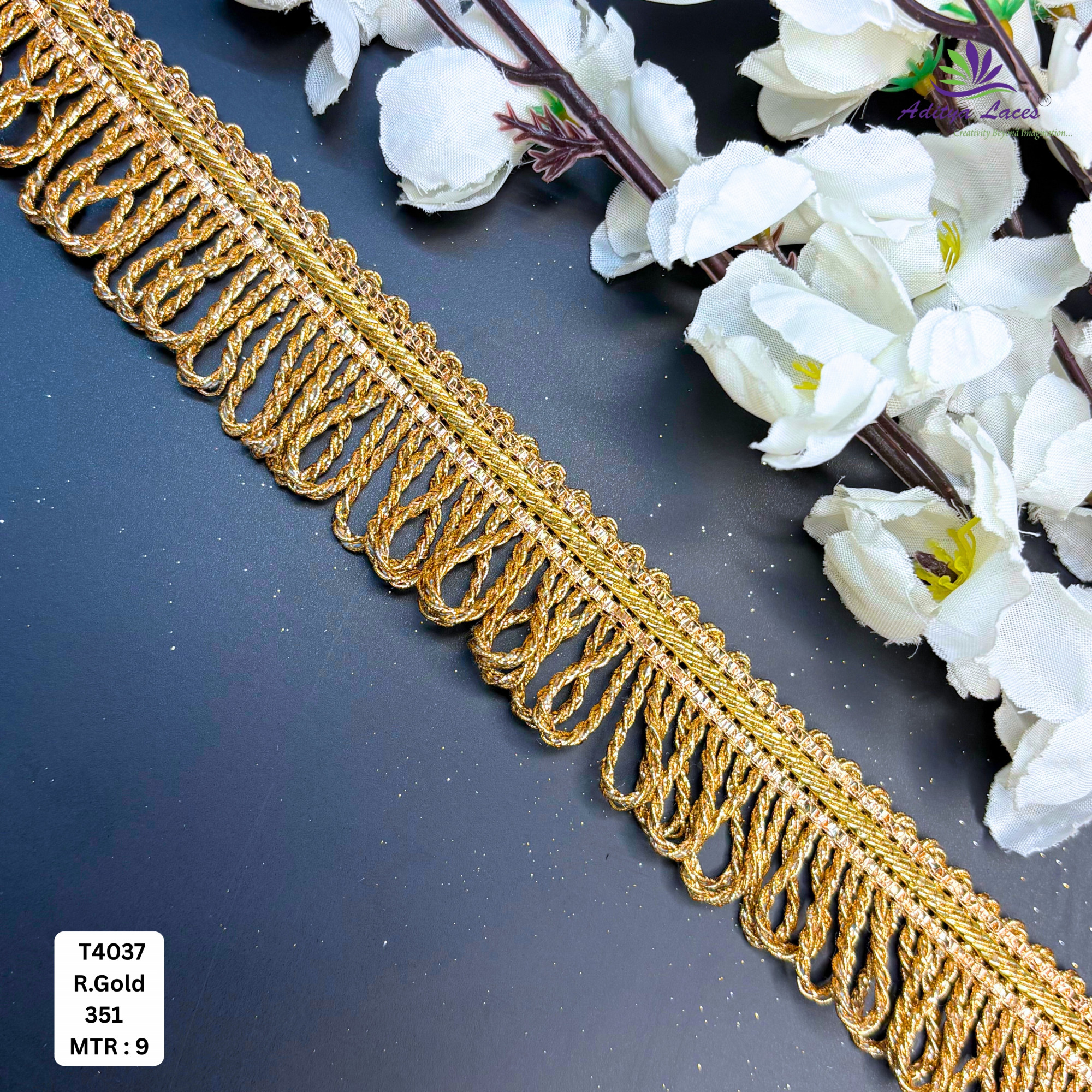 Premium Readymade Lace Border with Zari Work for Saree Bridal Wear