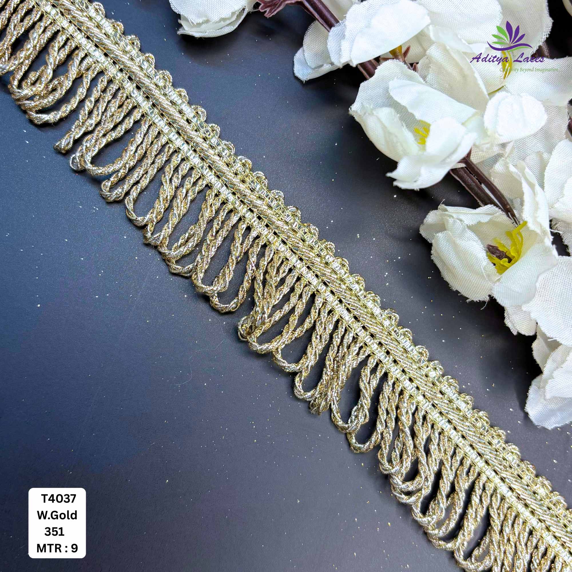 Premium Readymade Lace Border with Zari Work for Saree Bridal Wear