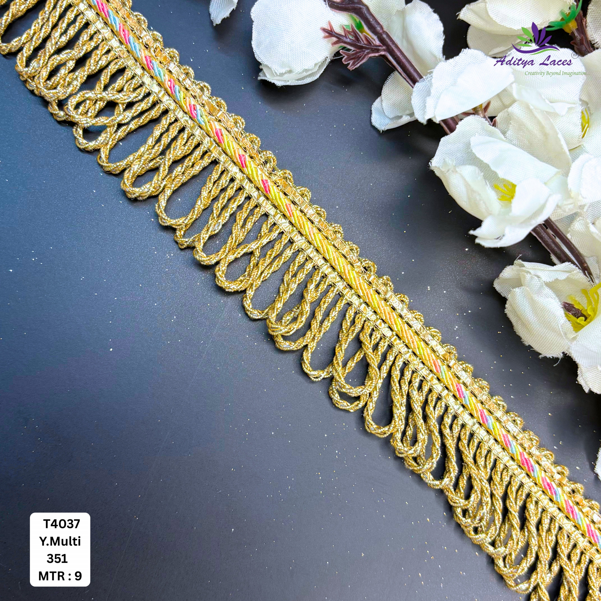 Premium Readymade Lace Border with Zari Work for Saree Bridal Wear